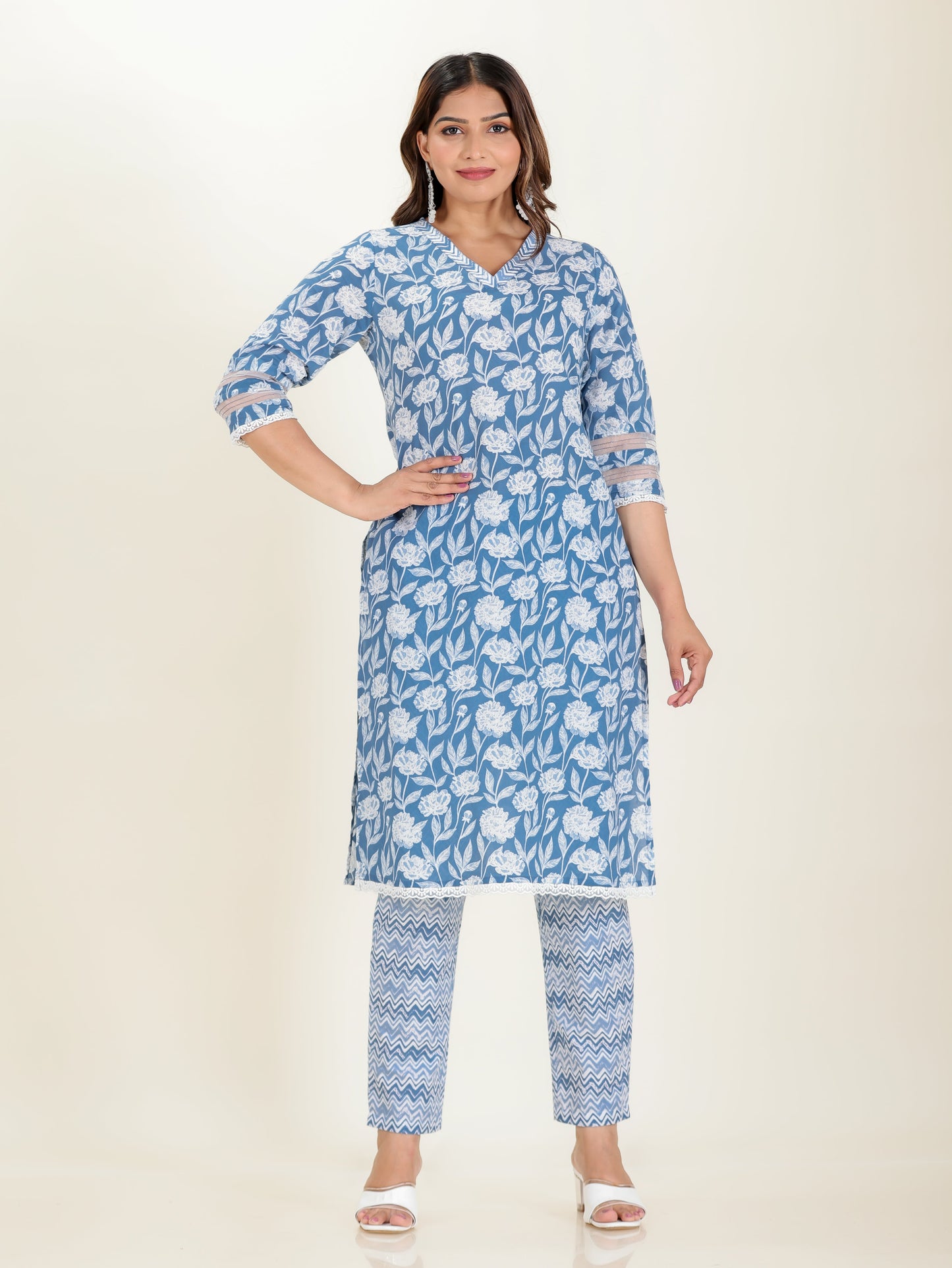 Soft Cotton Floral Kurta