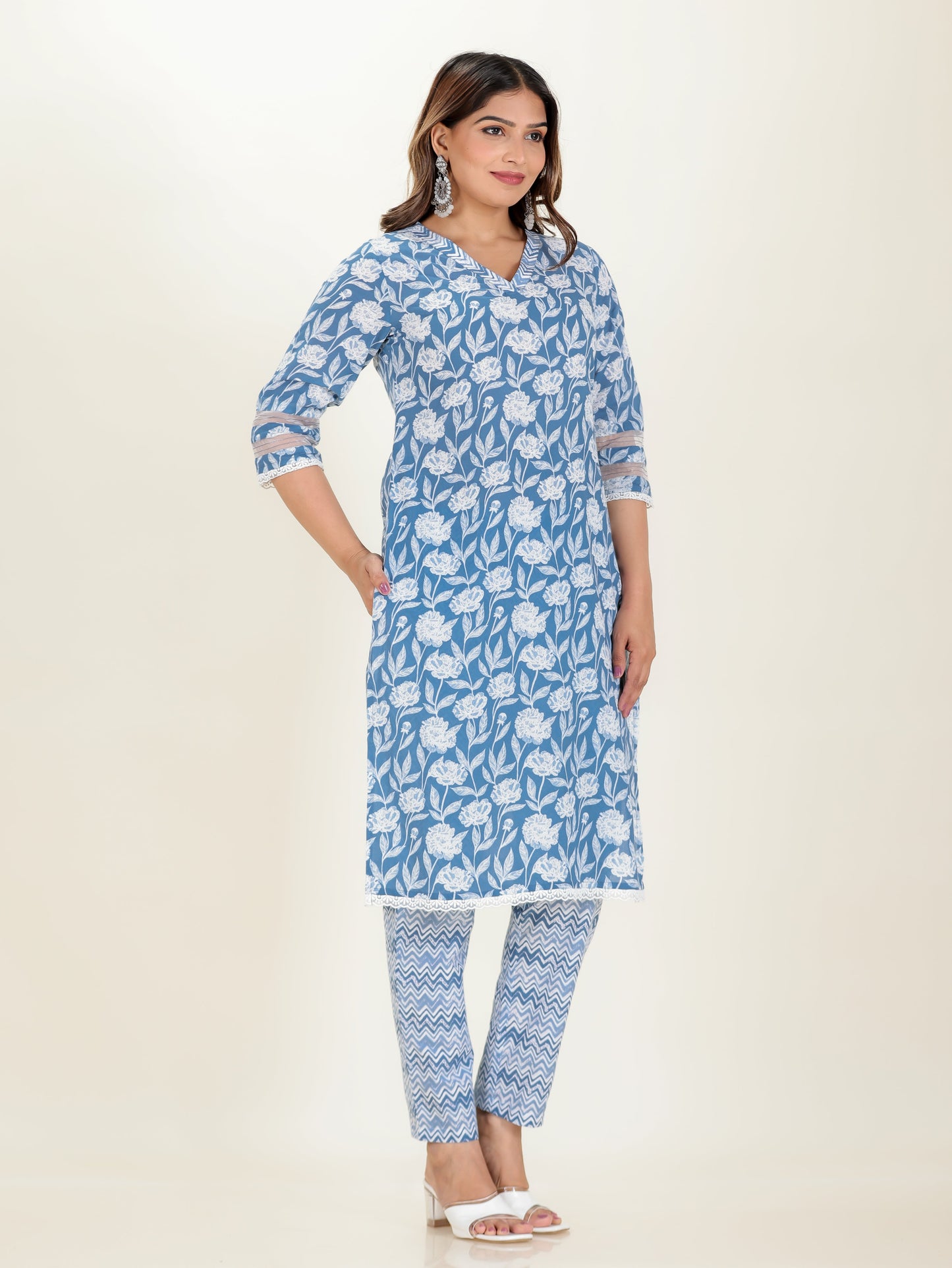 Soft Cotton Floral Kurta