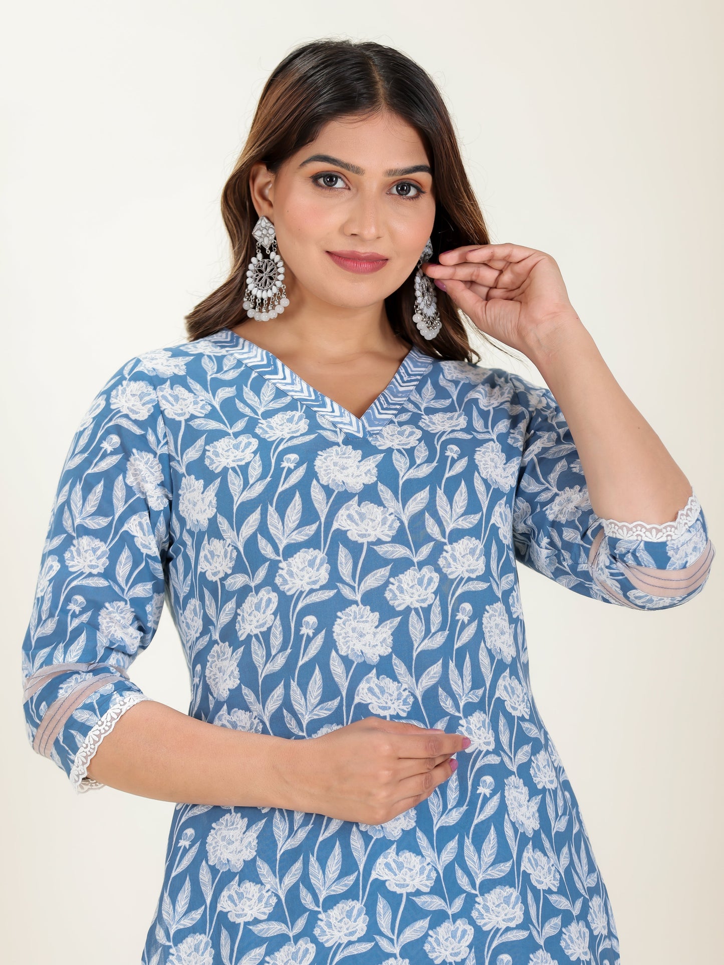 Soft Cotton Floral Kurta