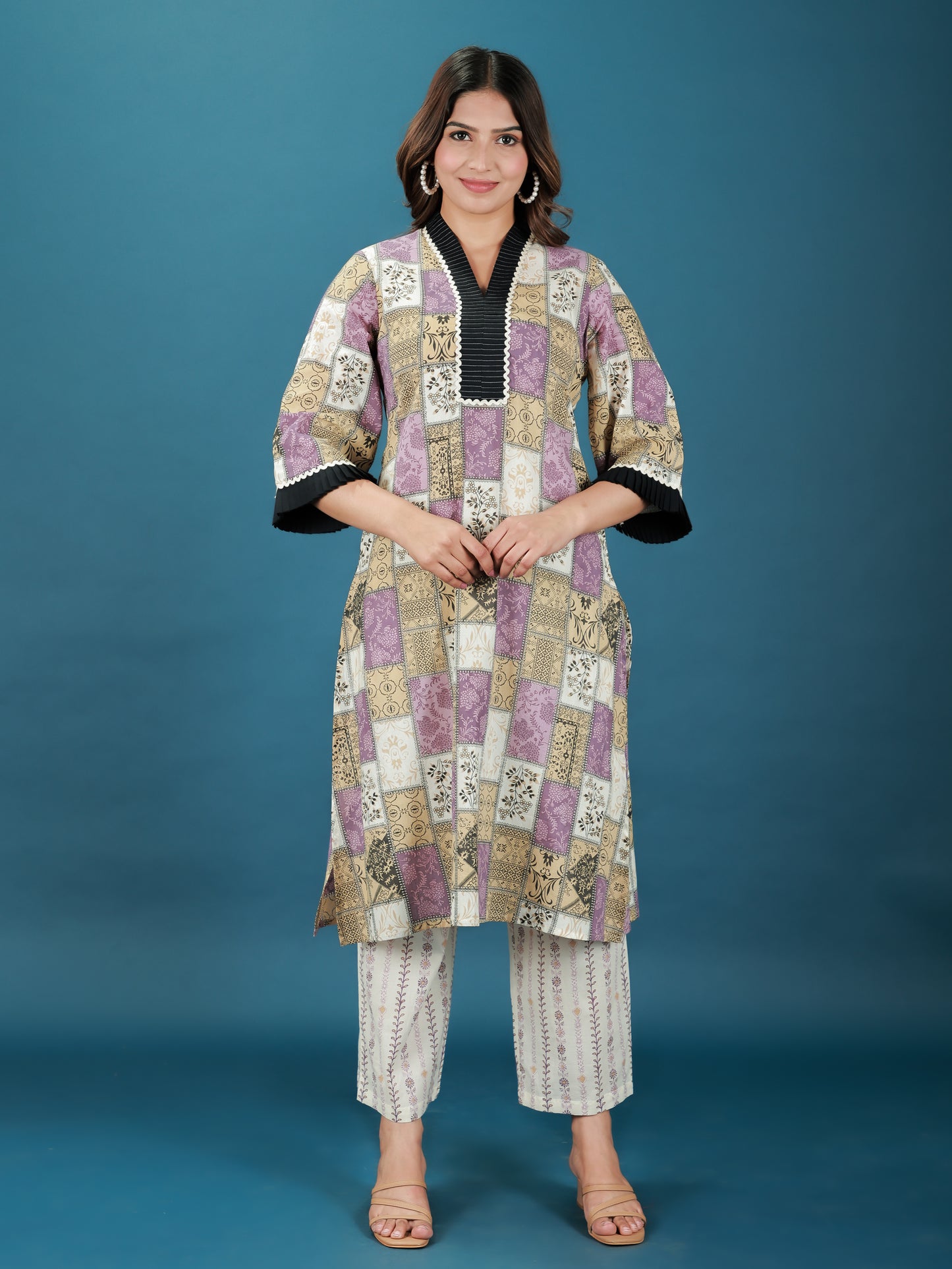 Soft Cotton Patchwork Kurta