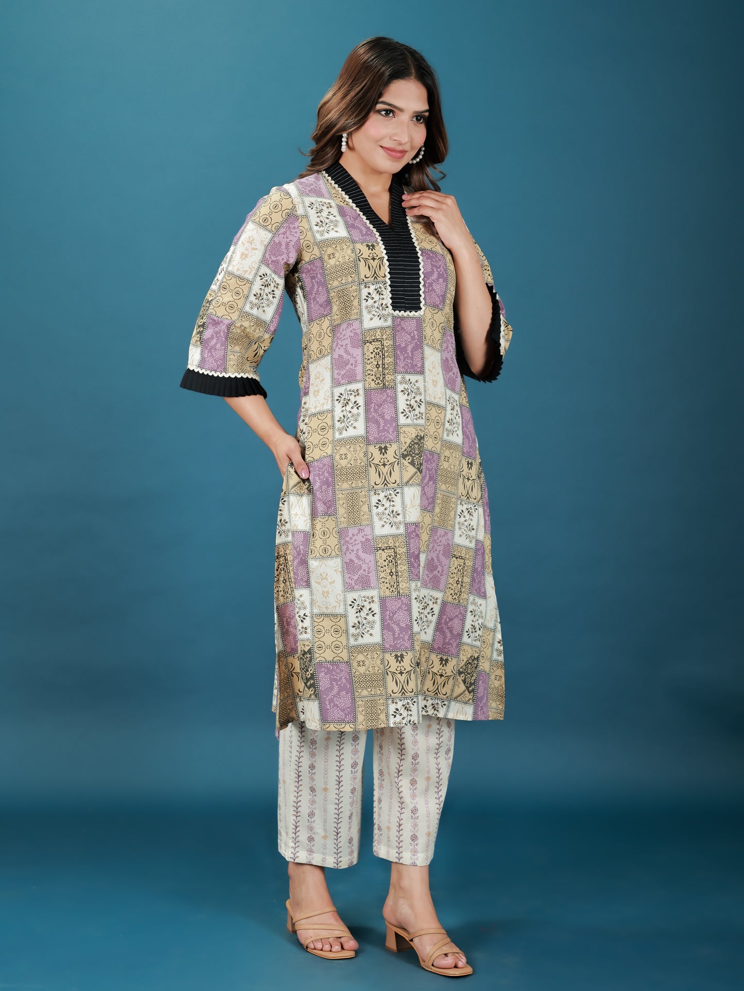 Soft Cotton Patchwork Kurta