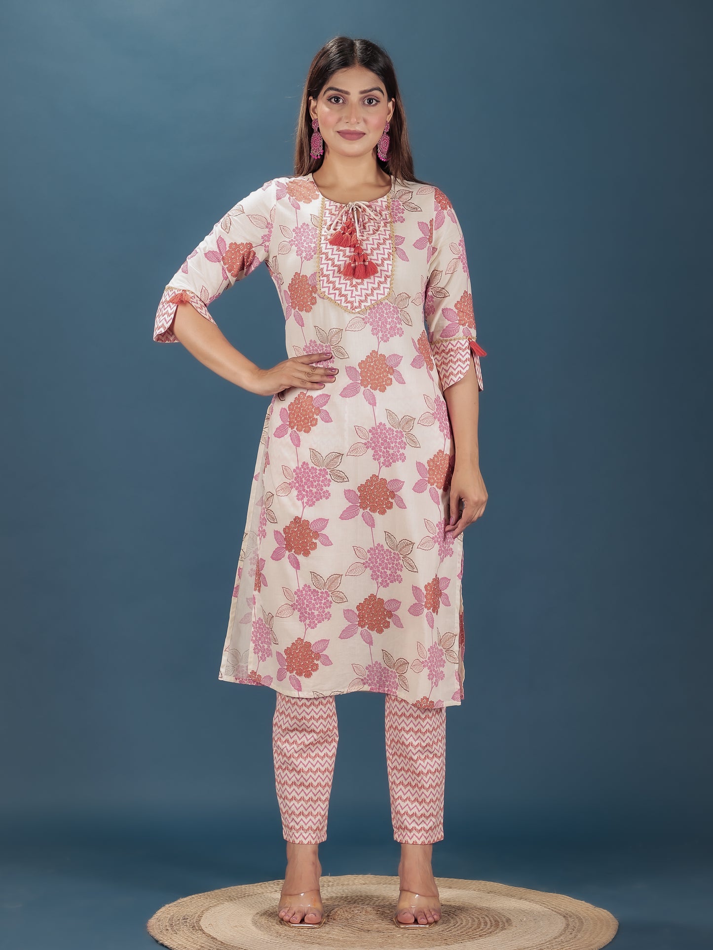 Soft Cotton Floral Kurta