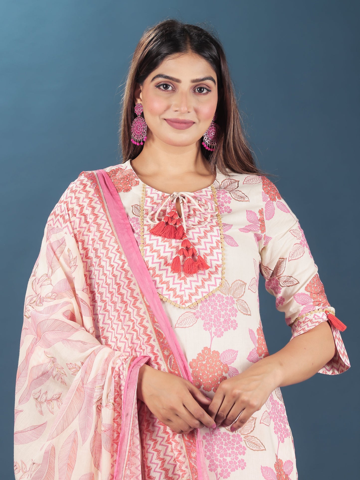 Soft Cotton Floral Kurta