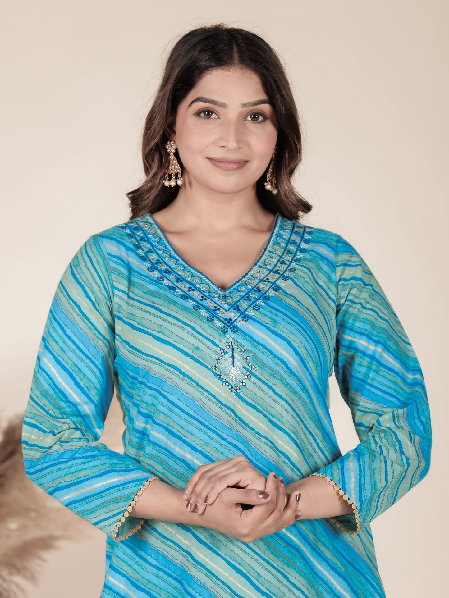 Soft Cotton Leheriya Kurta