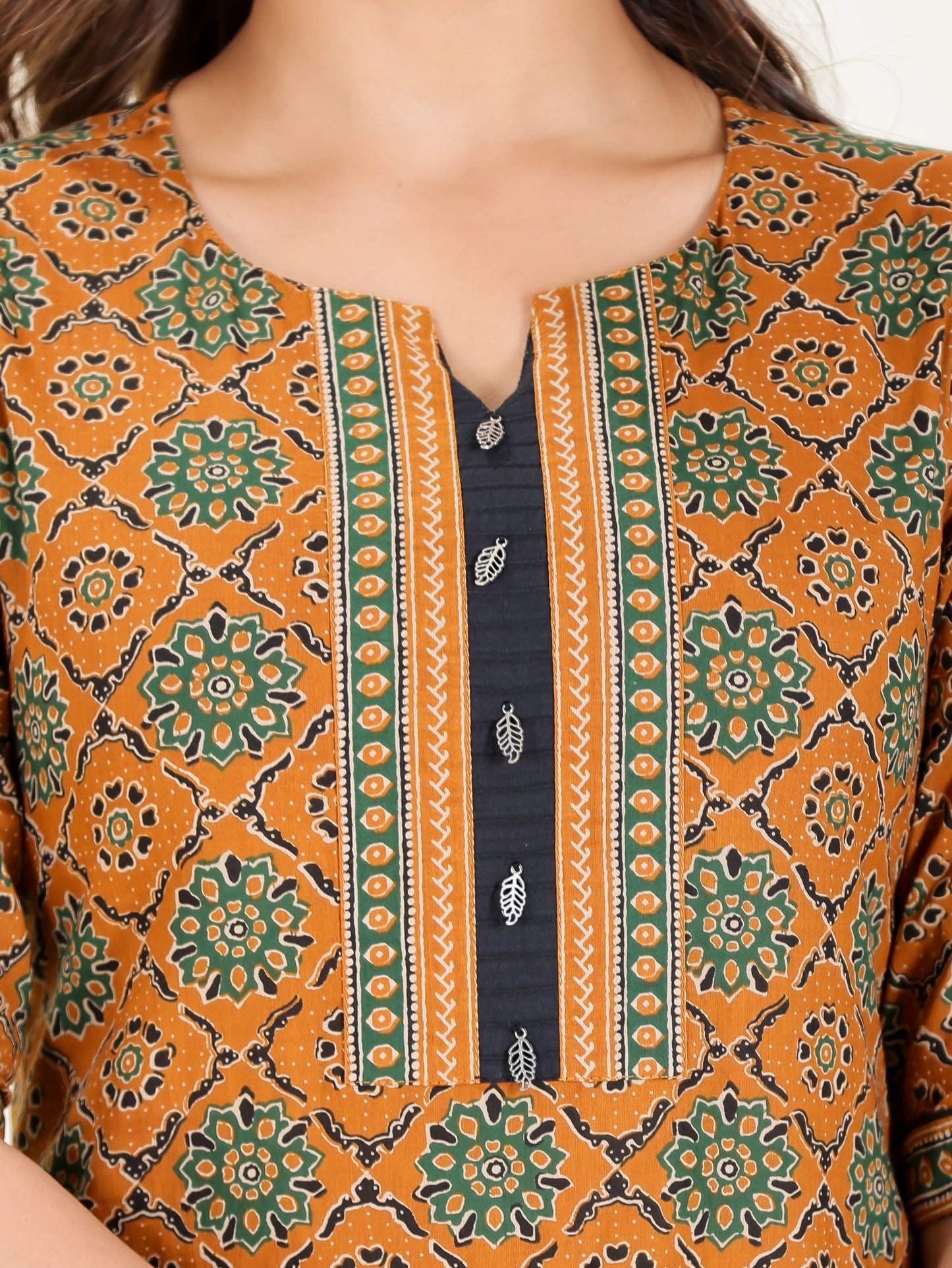 Soft Cotton Geometric Kurta