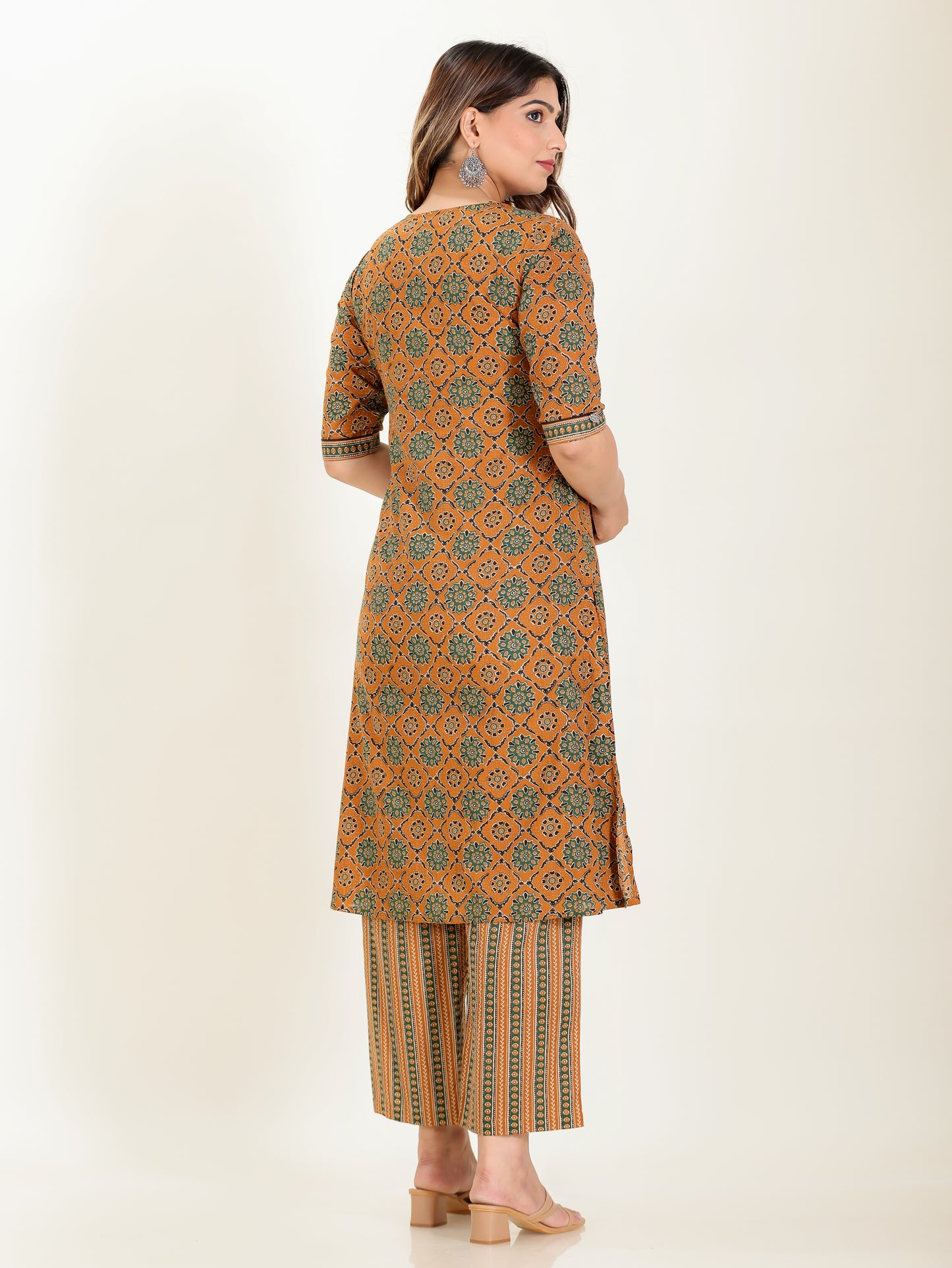 Soft Cotton Geometric Kurta