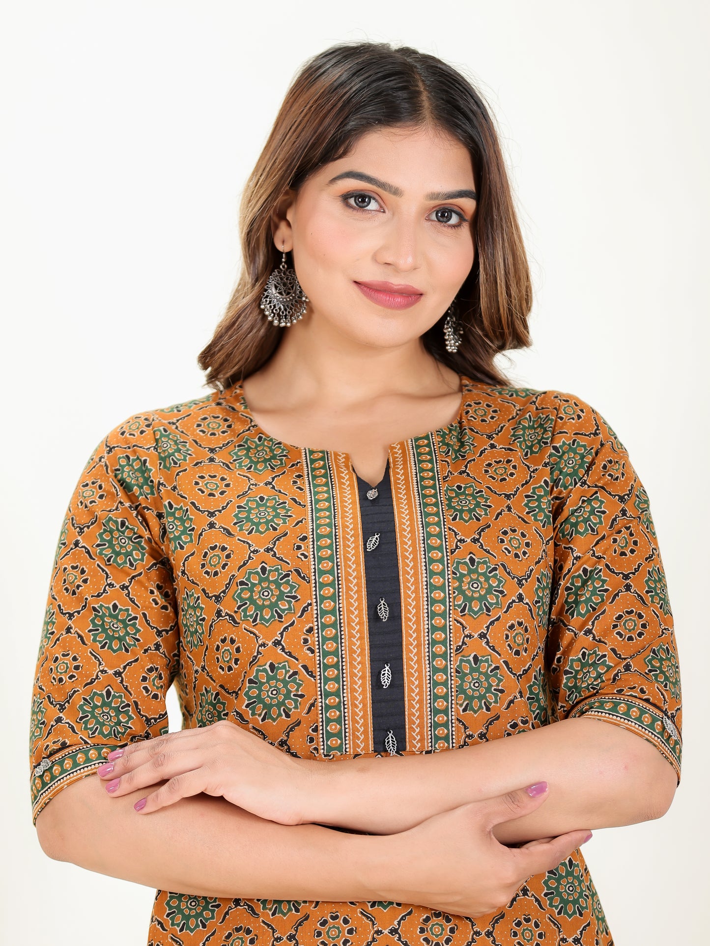 Soft Cotton Geometric Kurta