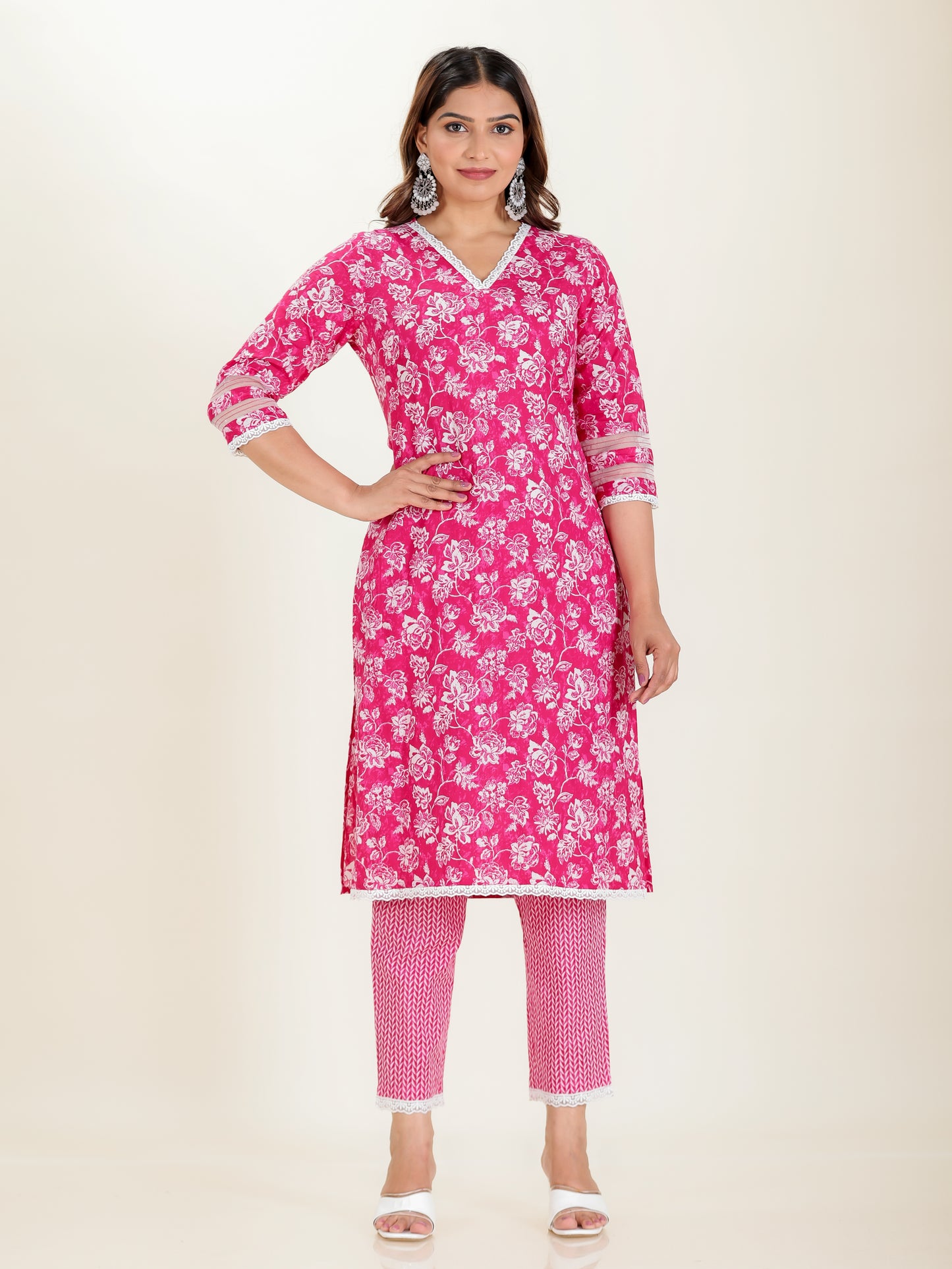 Soft Cotton Floral Kurta