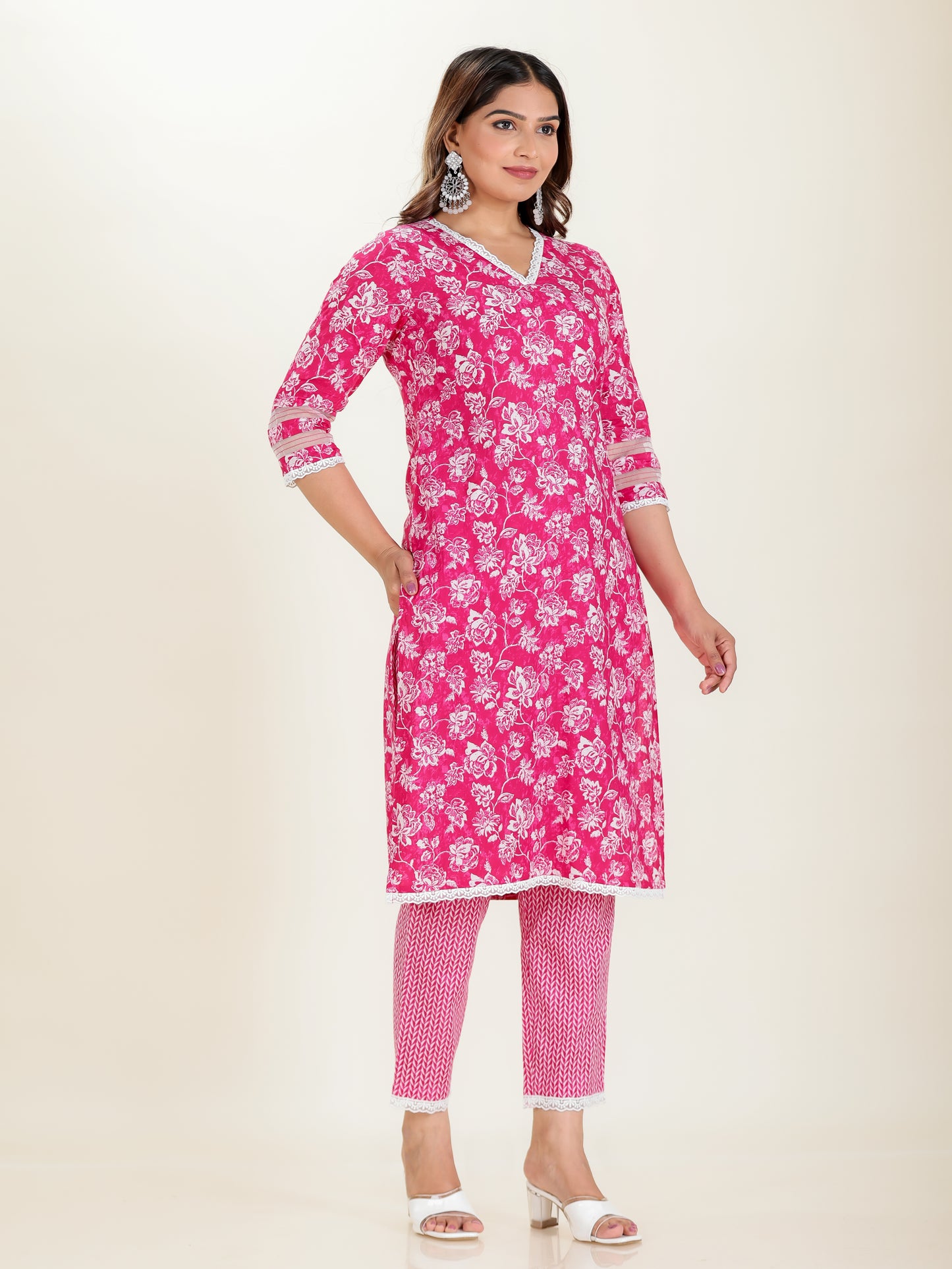 Soft Cotton Floral Kurta