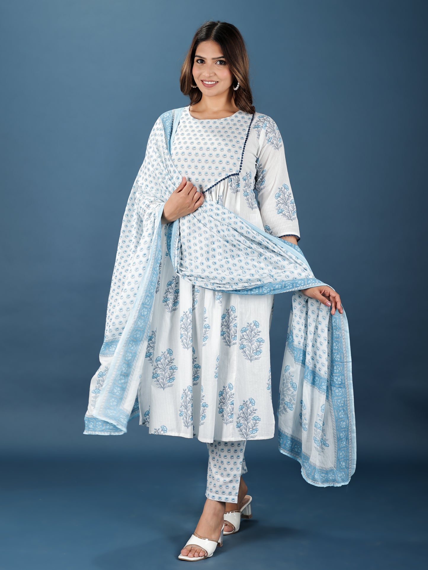 Soft Cotton Floral Kurta