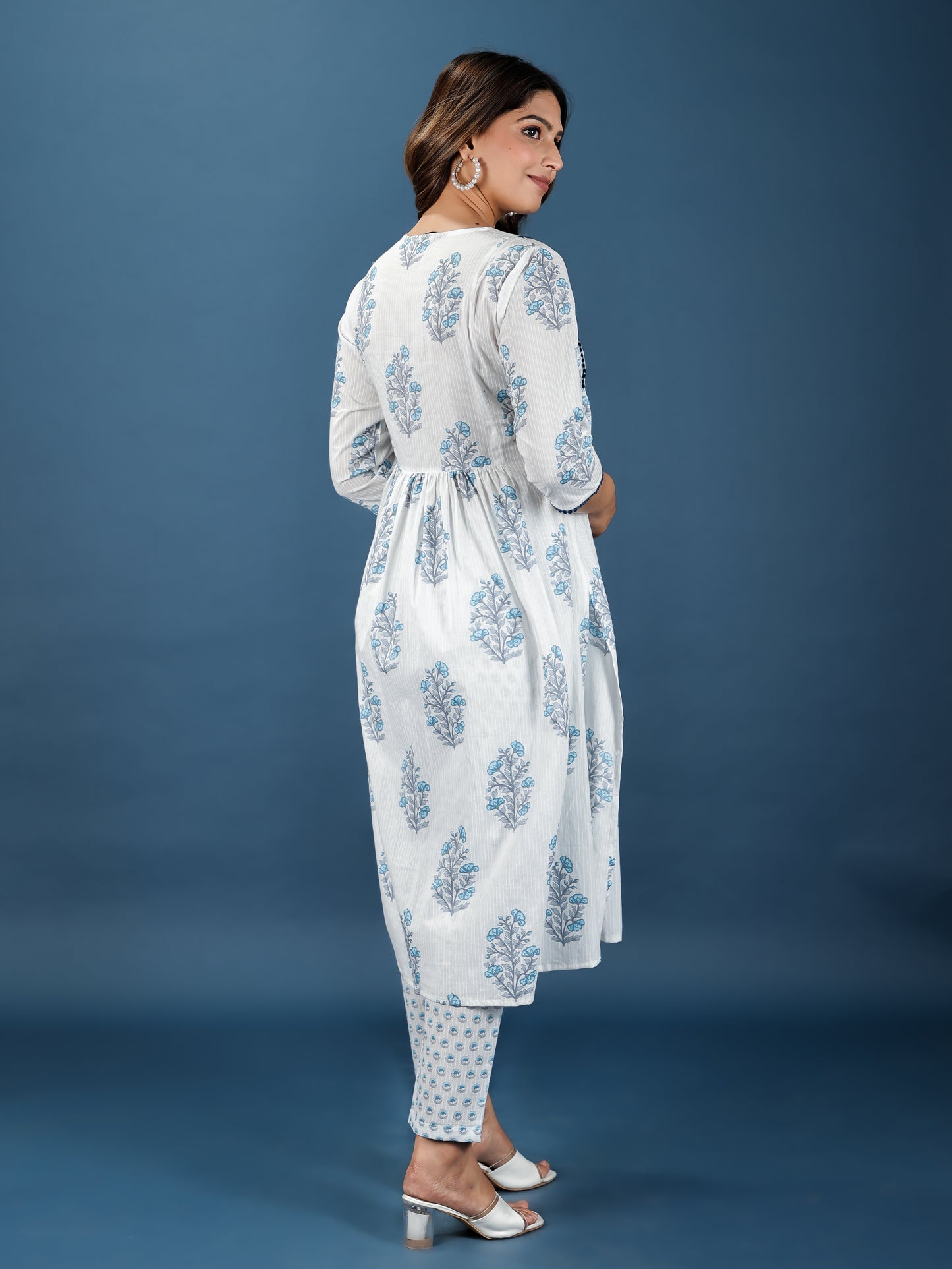 Soft Cotton Floral Kurta