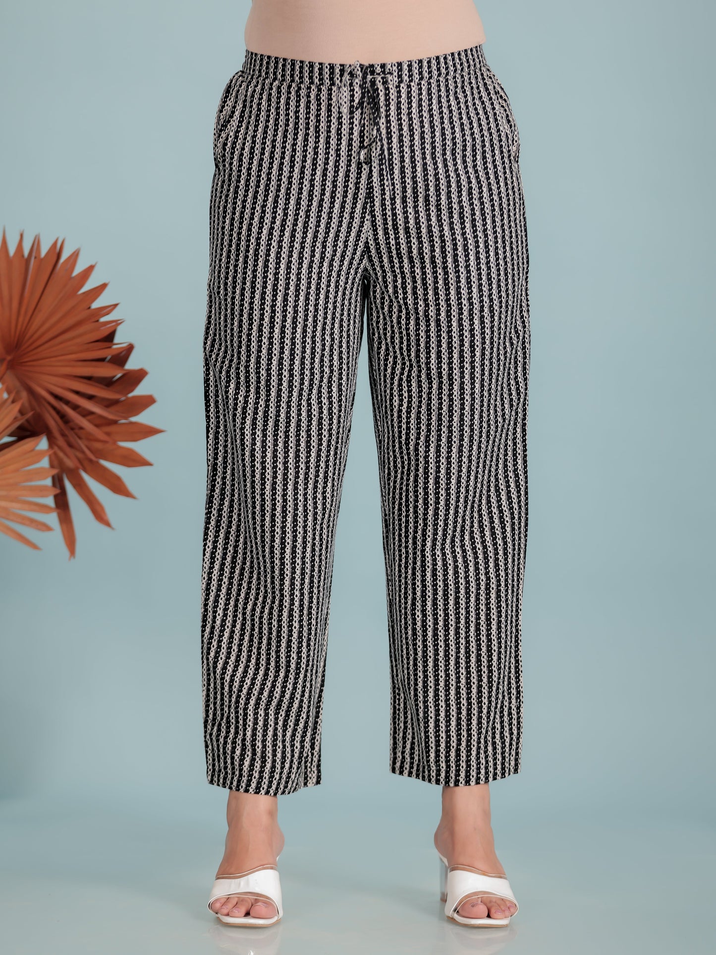 Soft Cotton Striped Pant