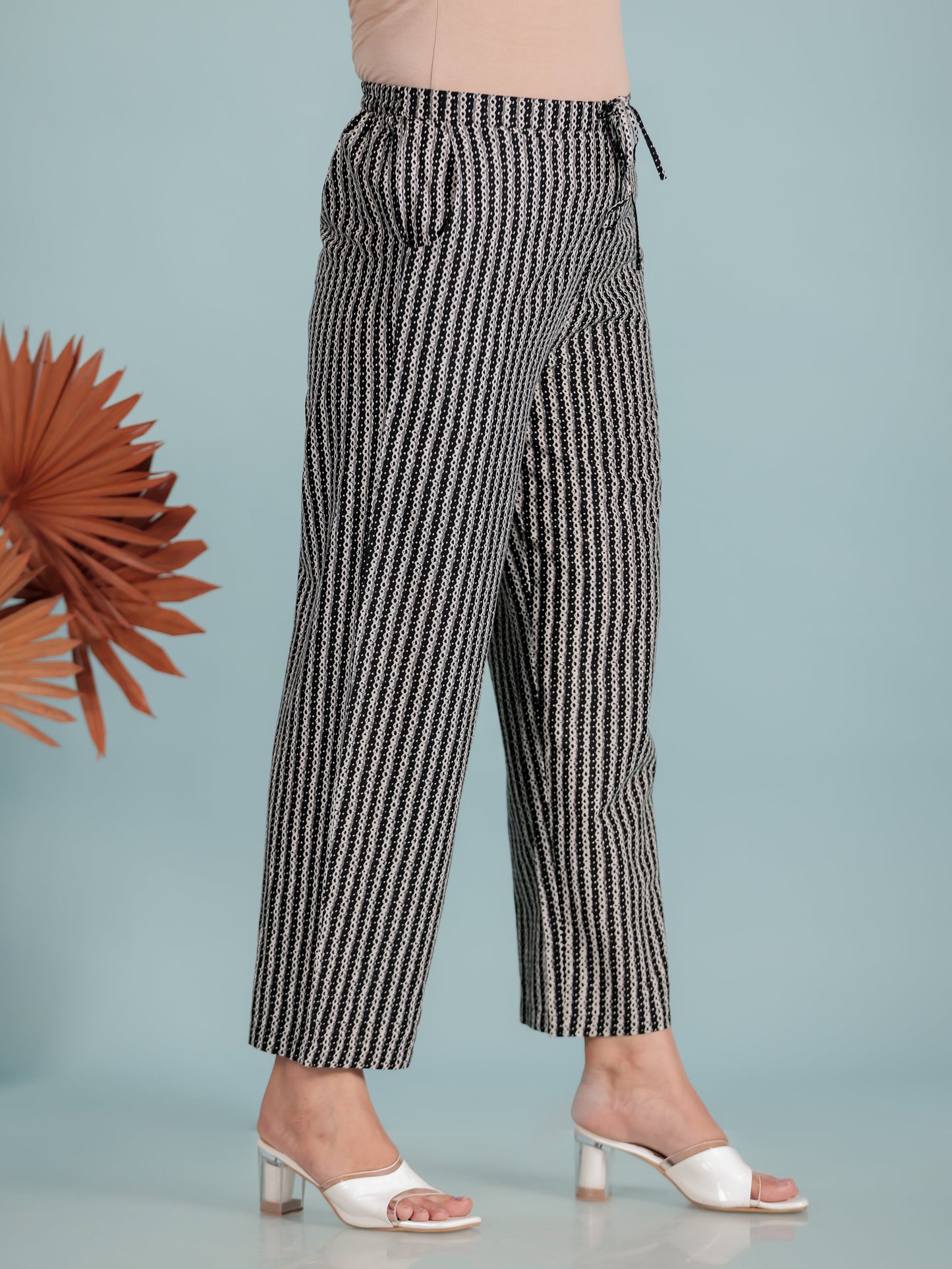 Soft Cotton Striped Pant