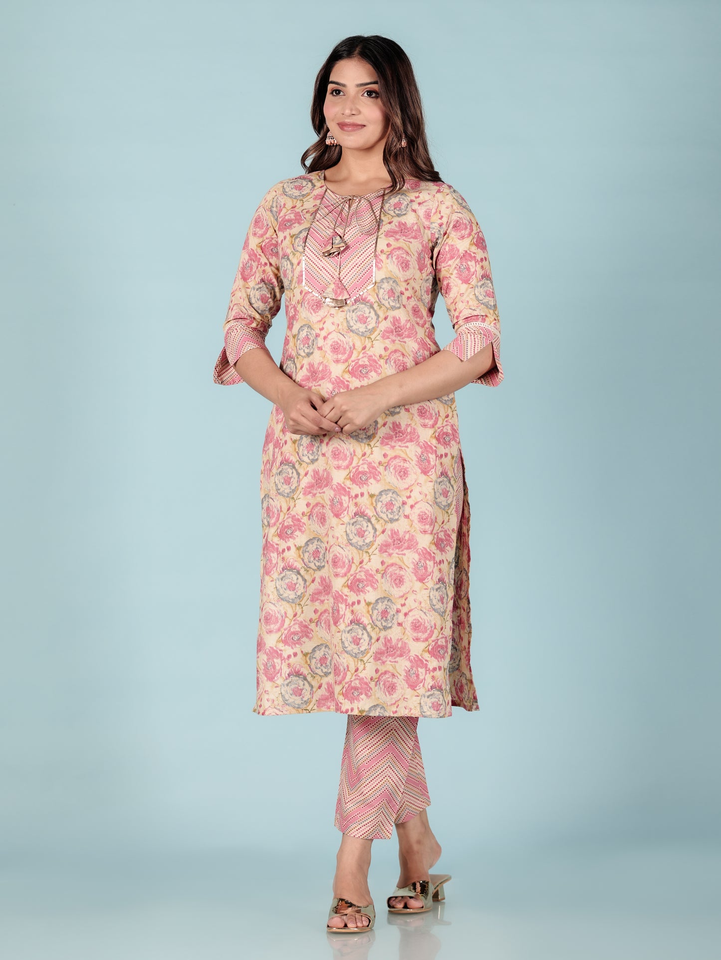 Soft Cotton Floral Kurta