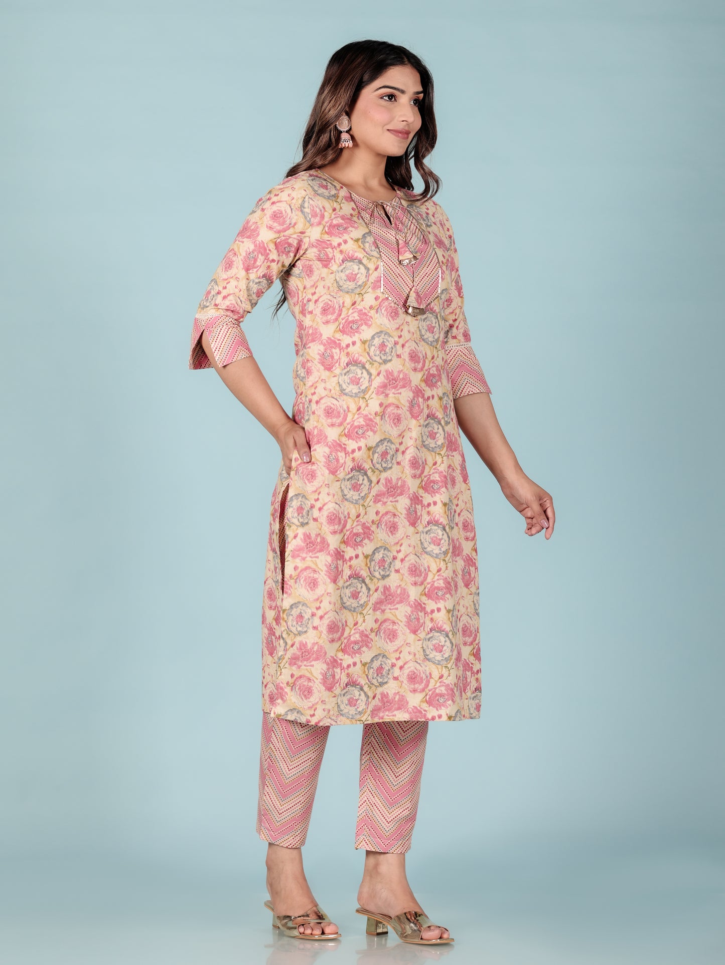 Soft Cotton Floral Kurta