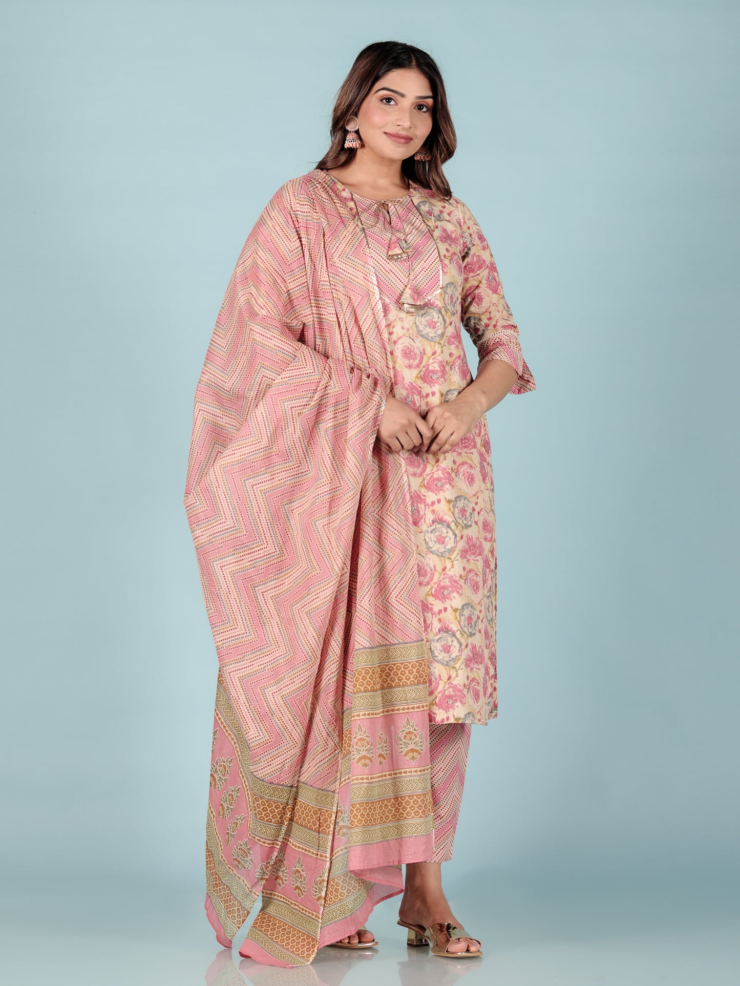 Soft Cotton Floral Kurta