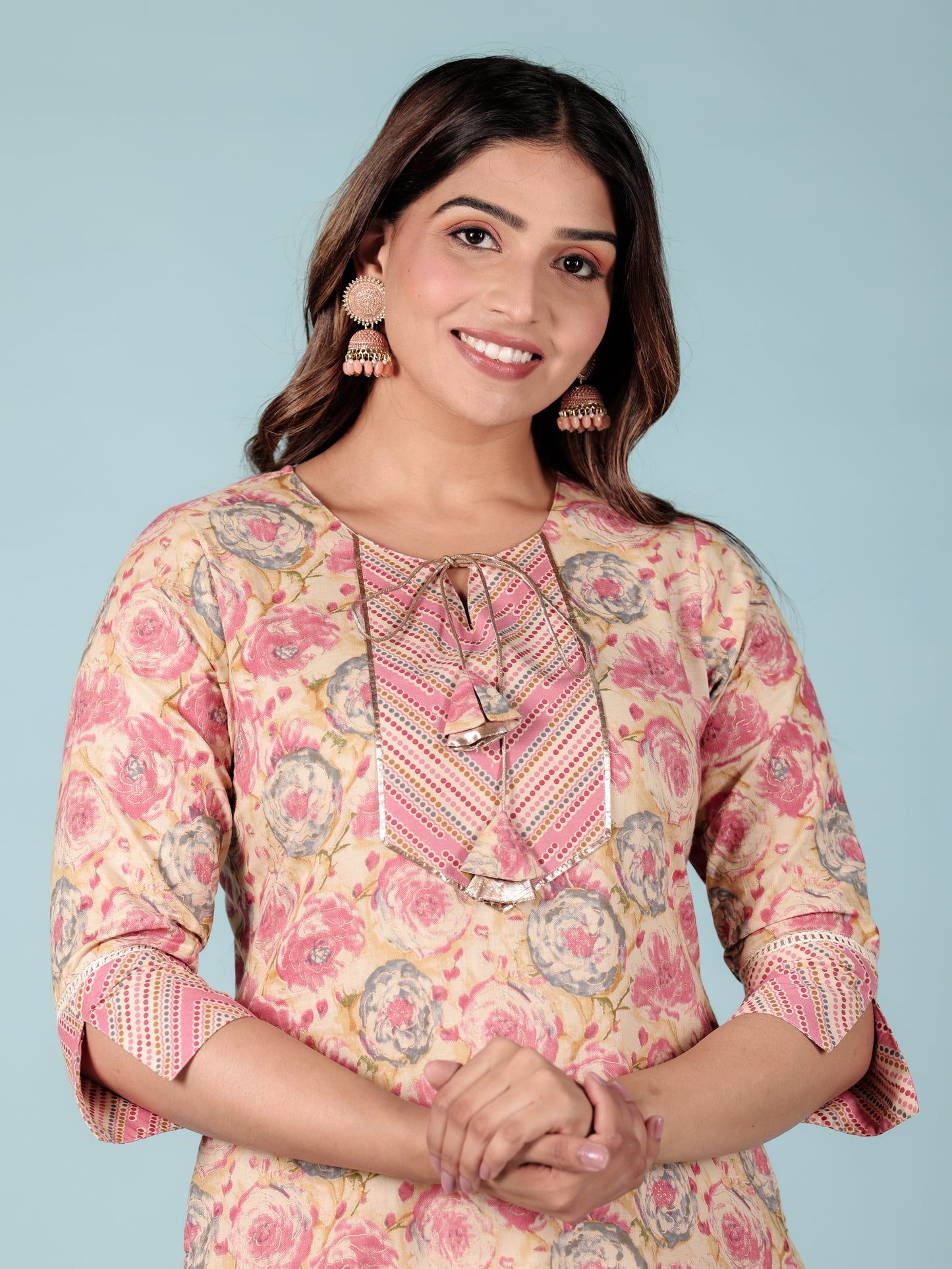 Soft Cotton Floral Kurta