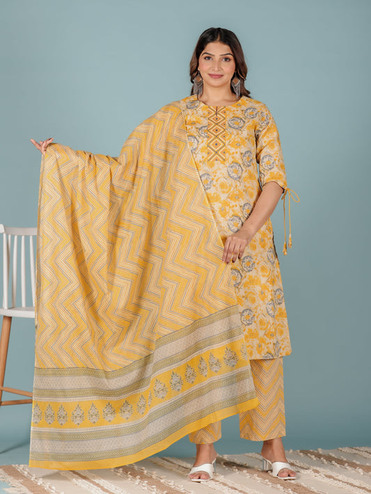 Voile Cotton Chevron Dupatta