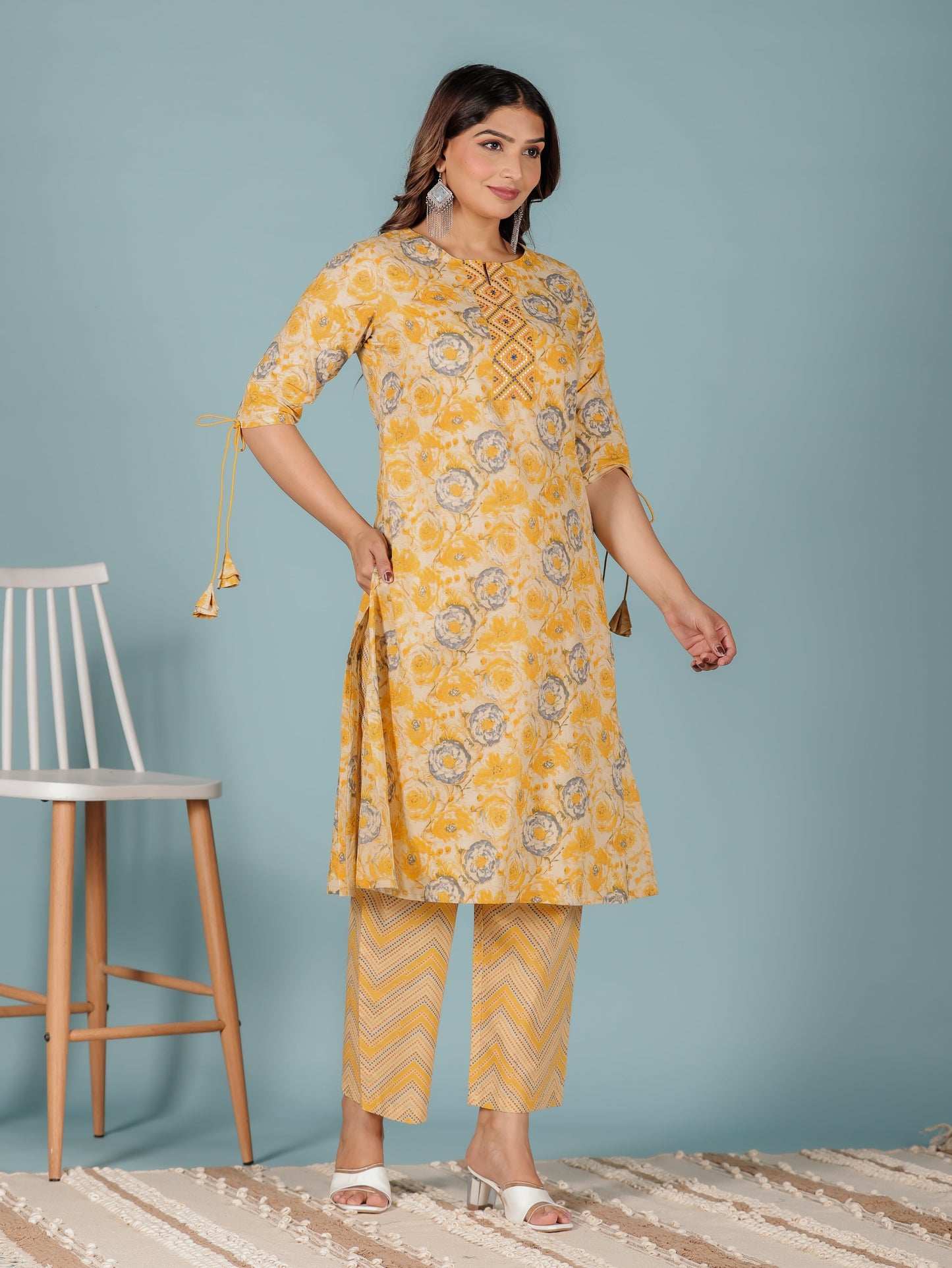 Soft Cotton Floral Kurta