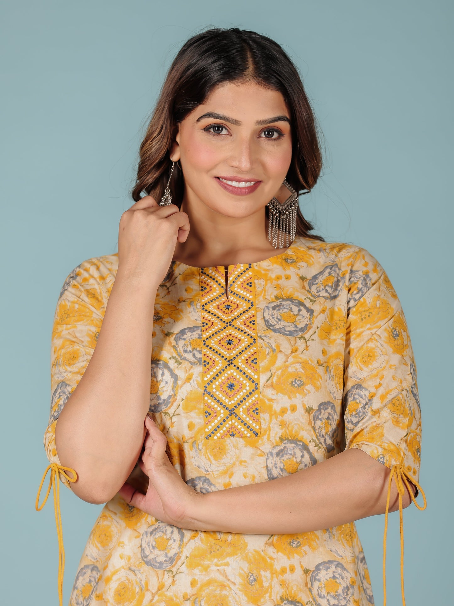 Soft Cotton Floral Kurta