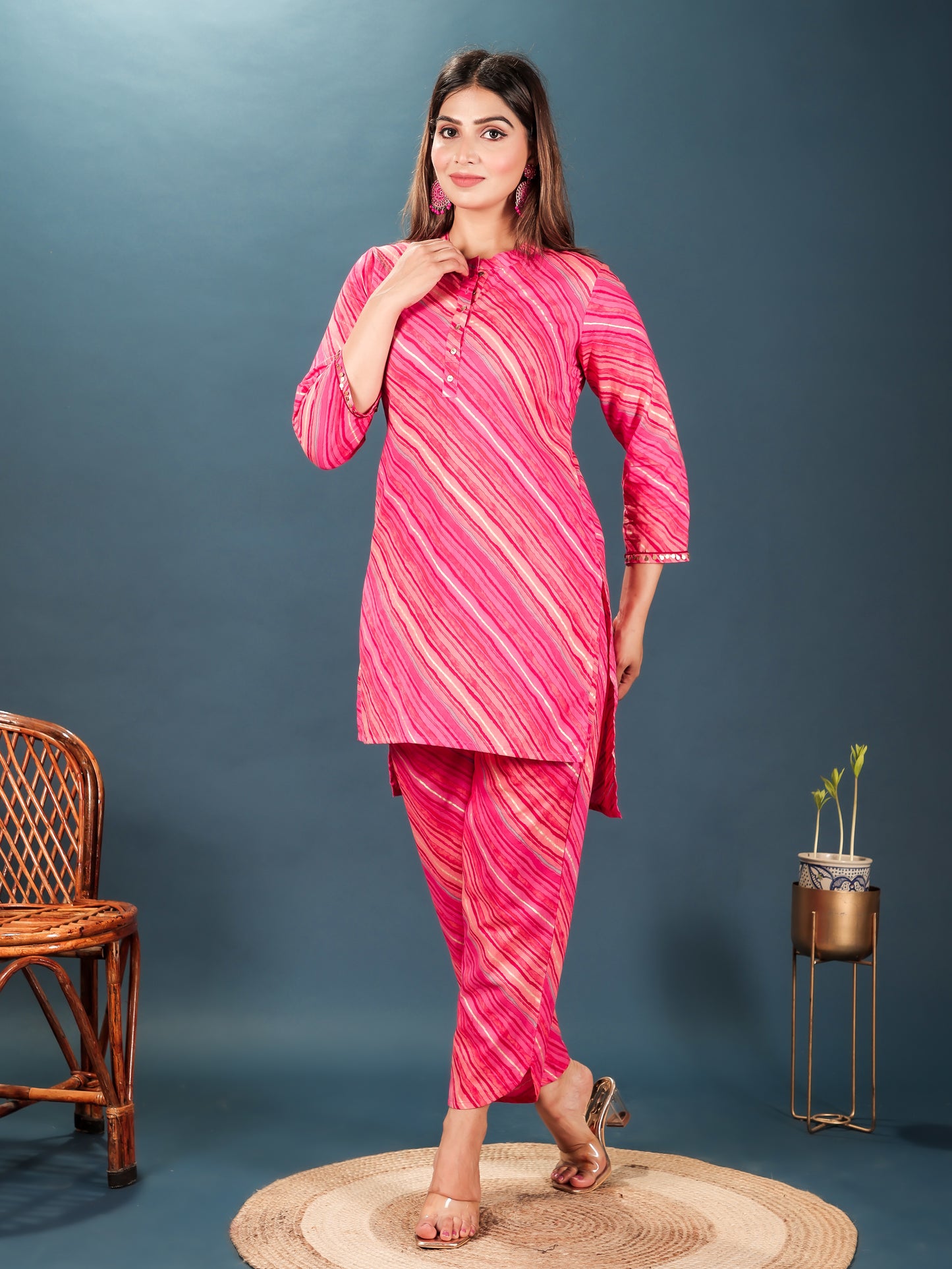 Soft Cotton Leheriya Kurta