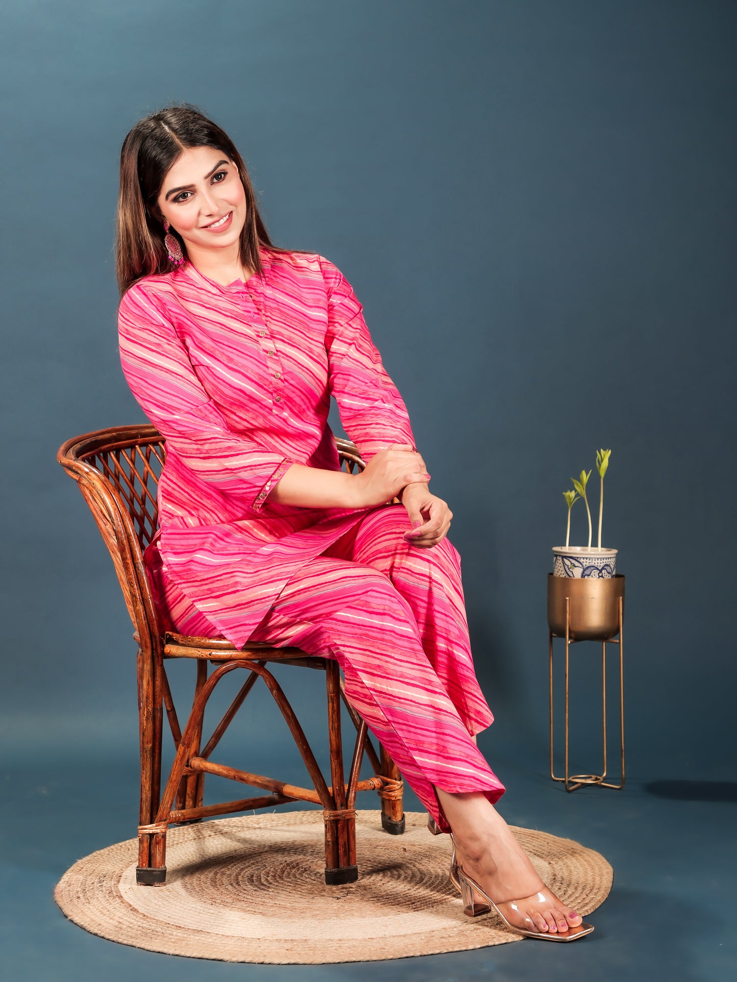 Soft Cotton Leheriya Kurta