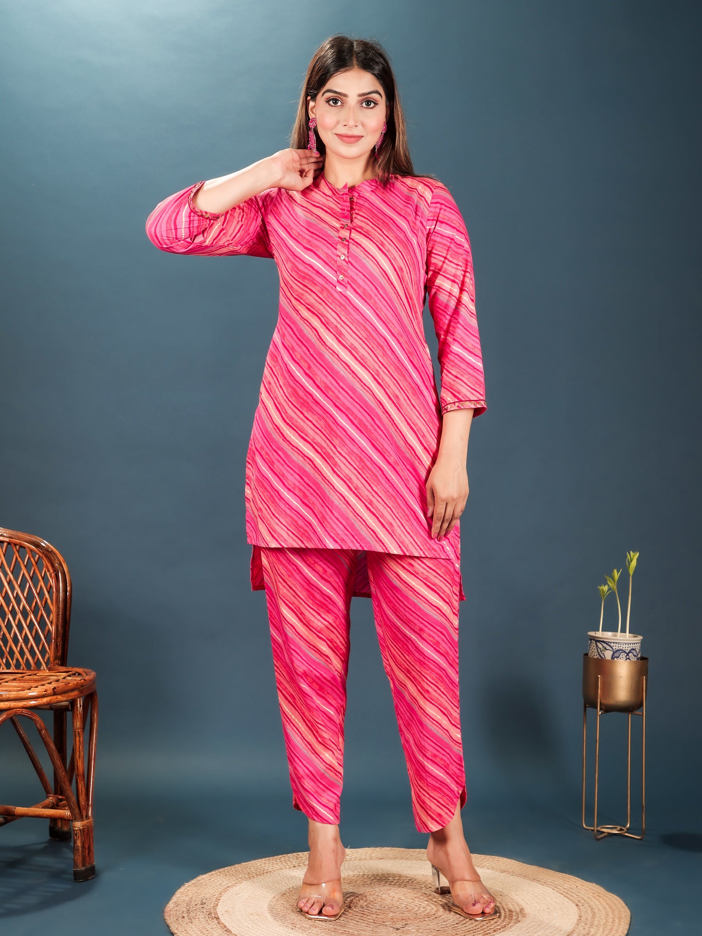 Soft Cotton Leheriya Kurta