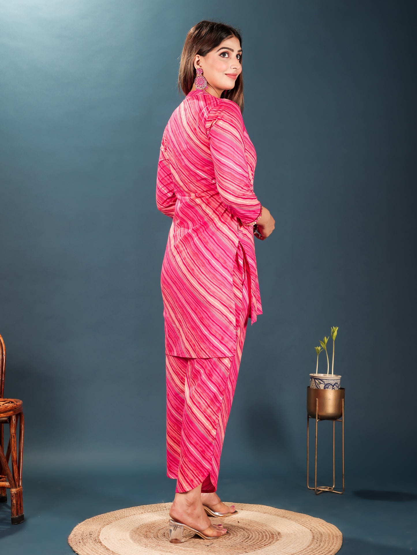 Soft Cotton Leheriya Kurta