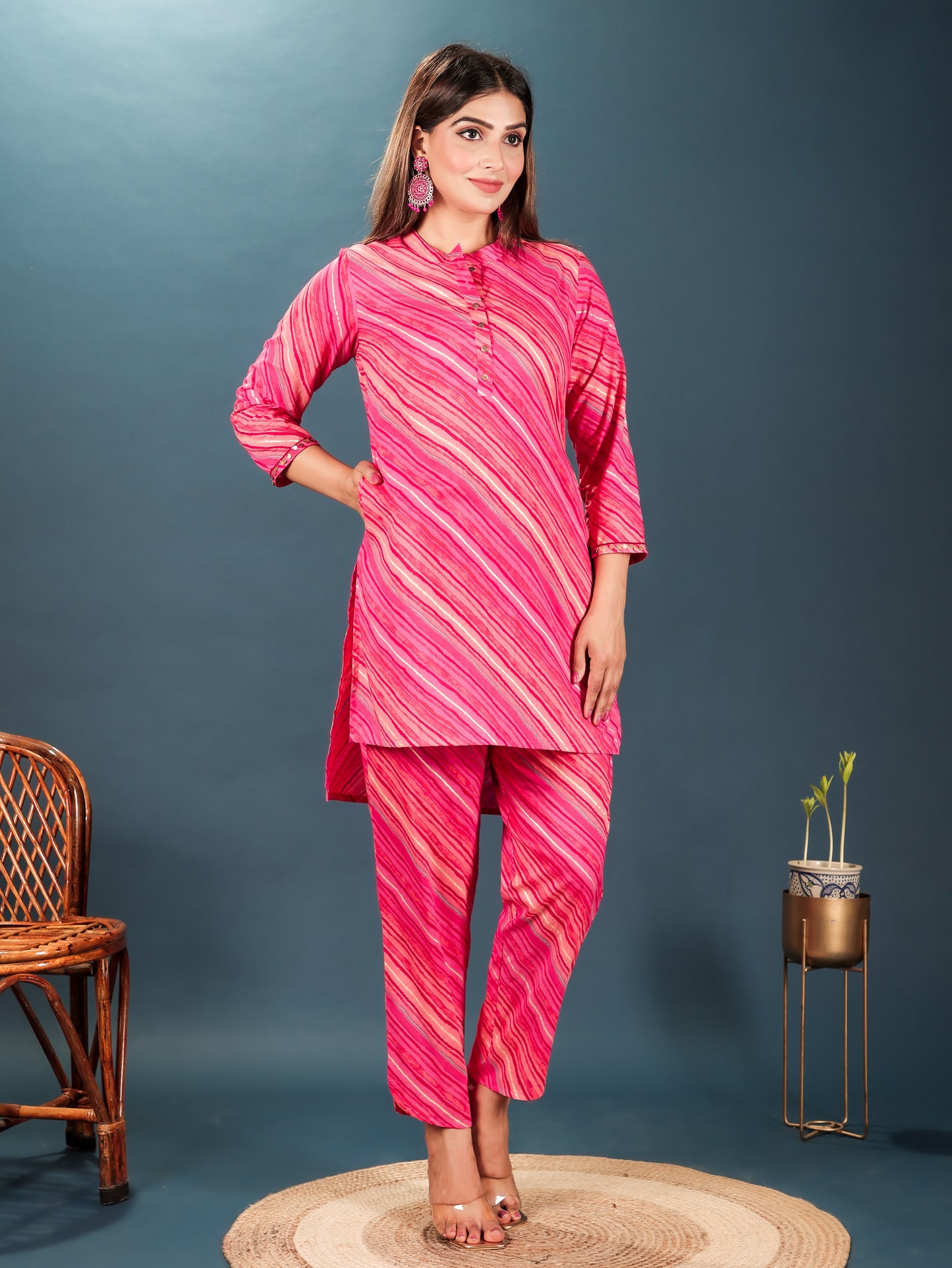 Soft Cotton Leheriya Kurta