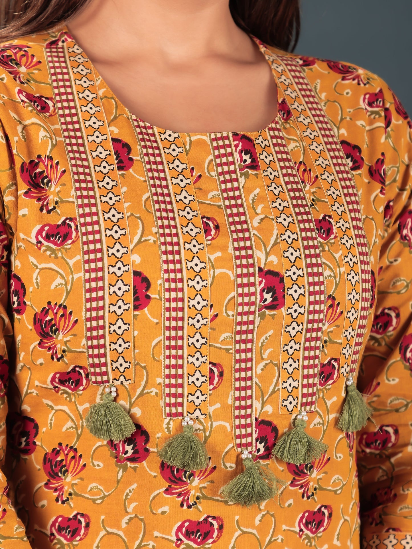 Soft Cotton Floral Kurta