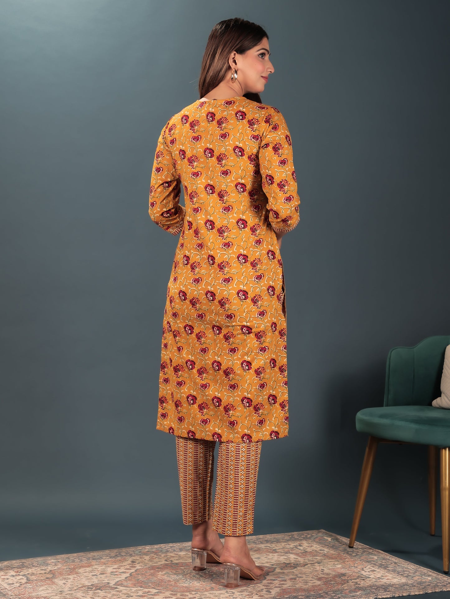 Soft Cotton Floral Kurta