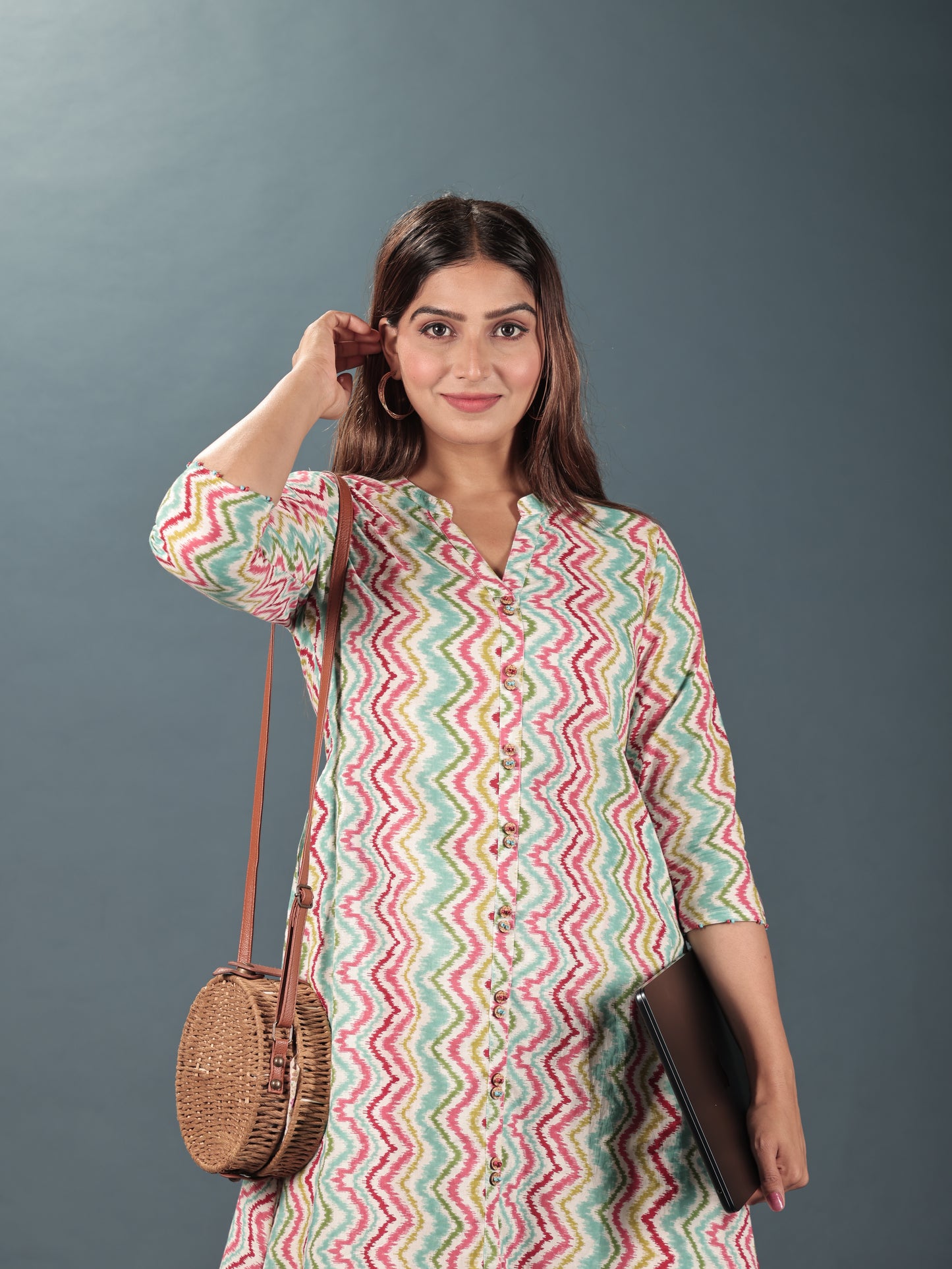 Soft Cotton Chevron Kurta