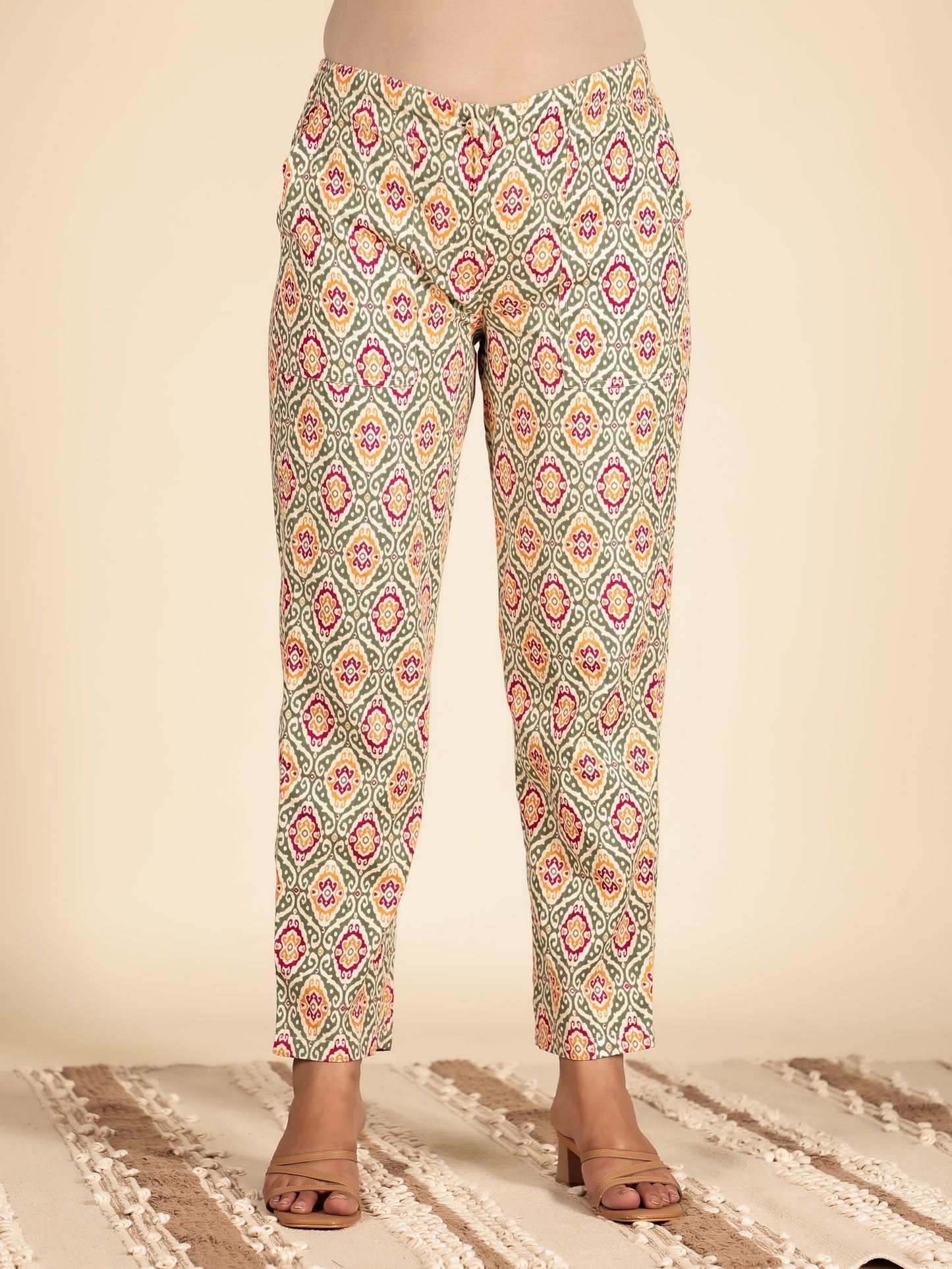 Linen Cotton Ikat Pant