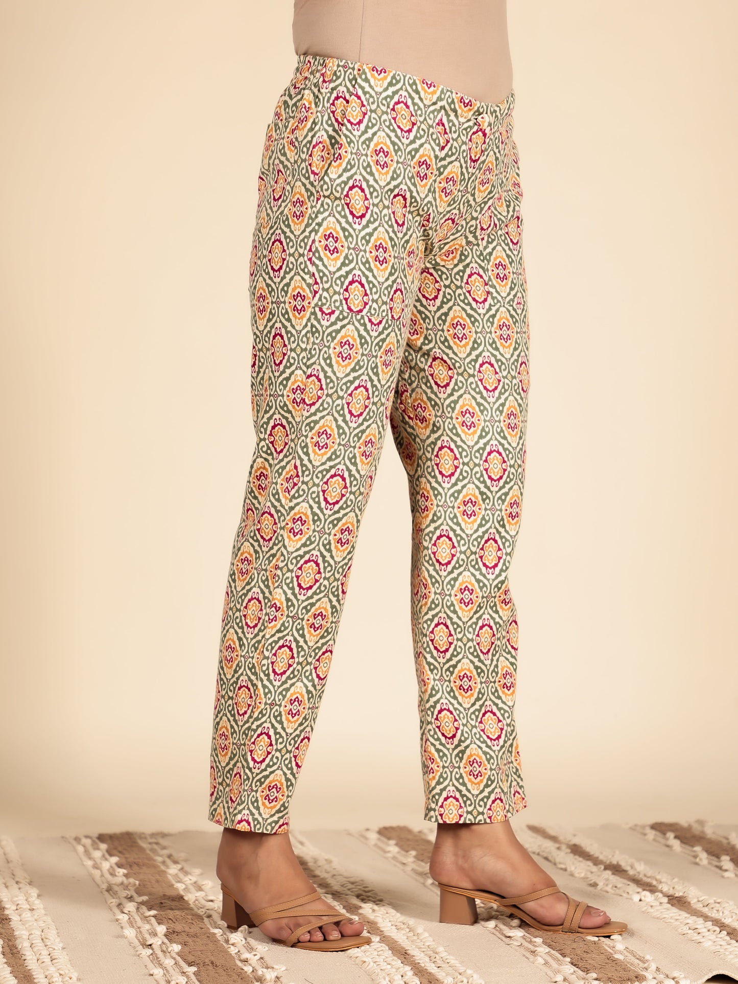 Linen Cotton Ikat Pant