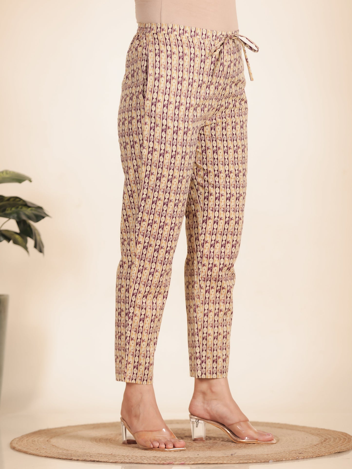 Soft Cotton Striped Pant