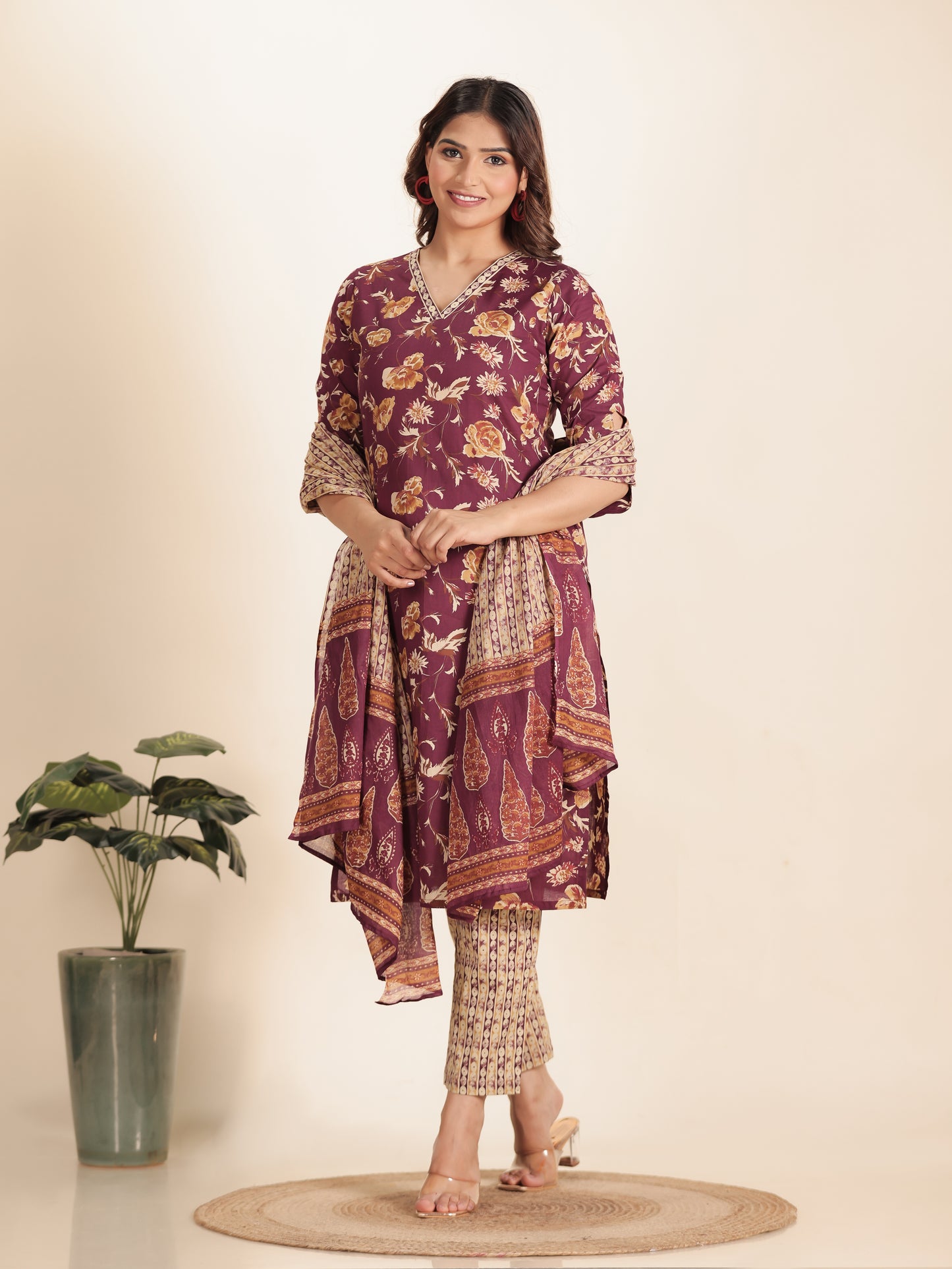 Soft Cotton Floral Kurta