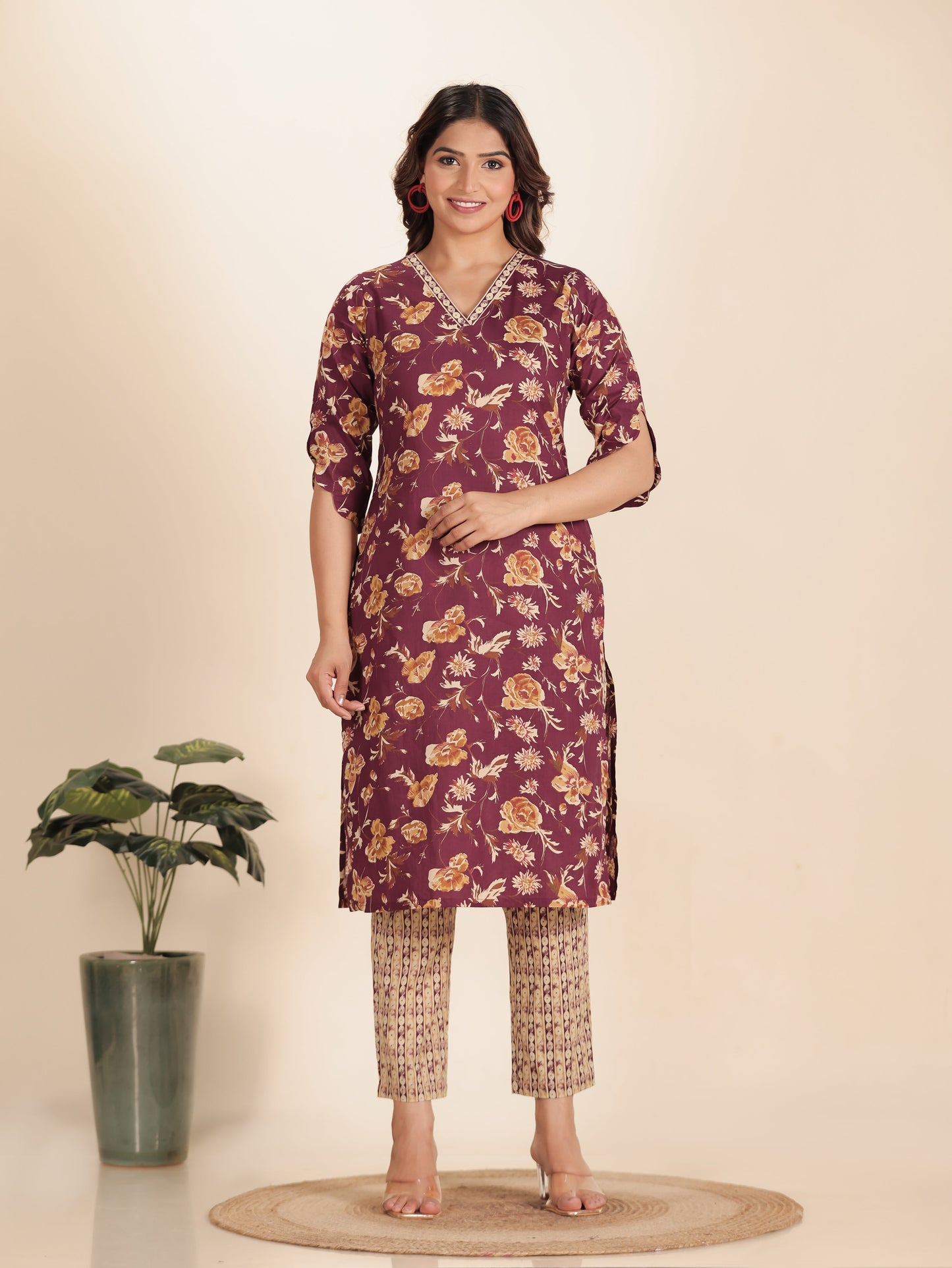 Soft Cotton Floral Kurta