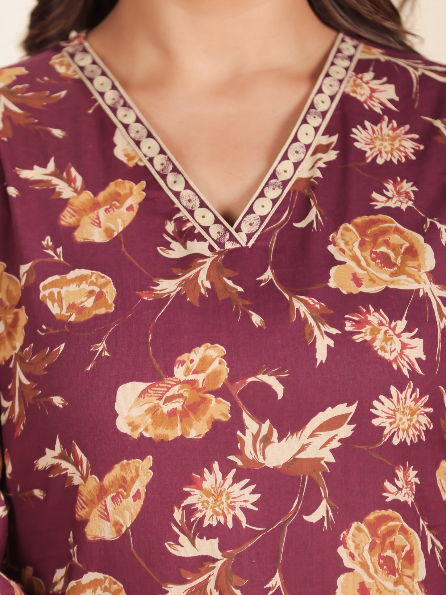 Soft Cotton Floral Kurta