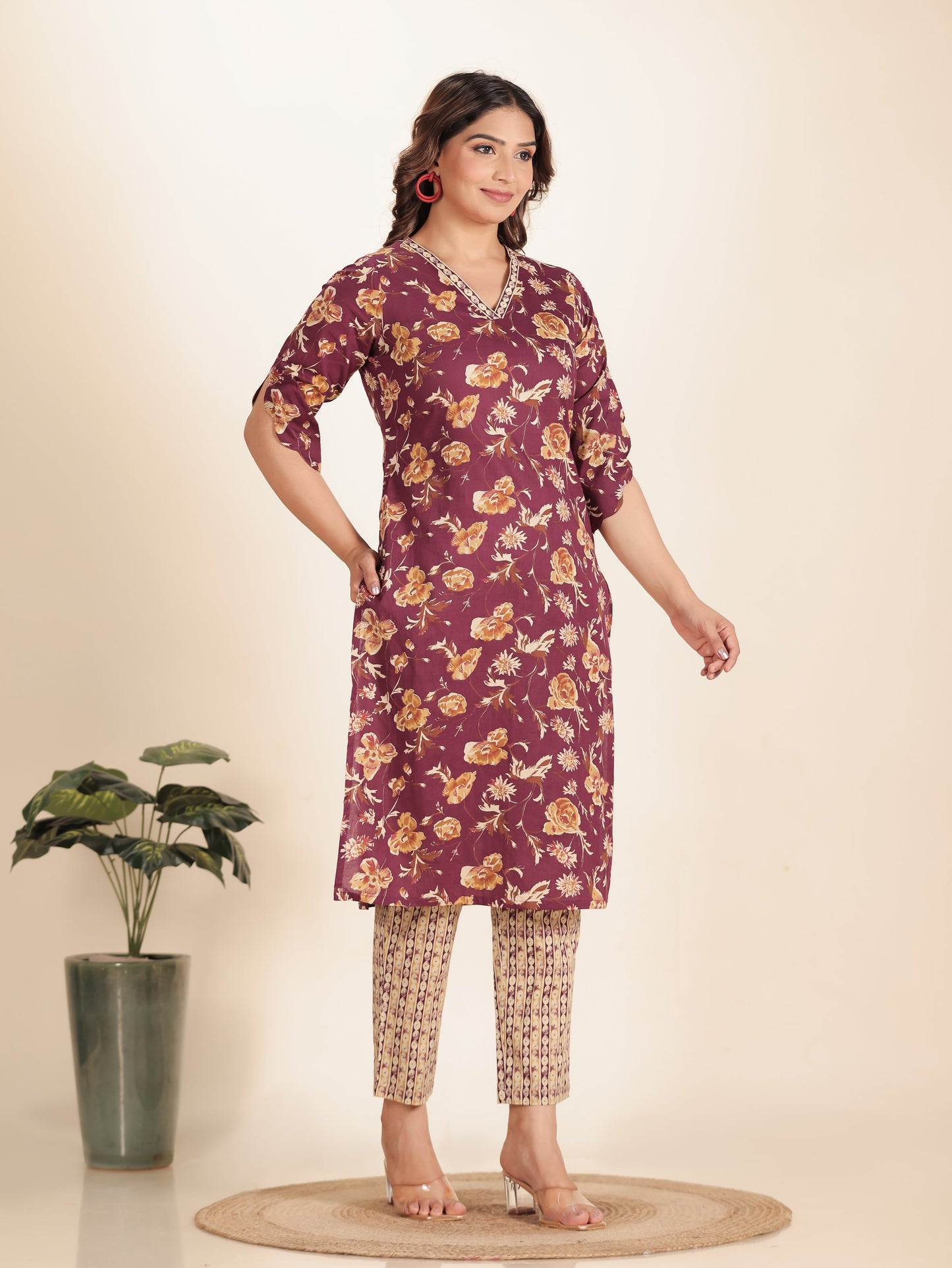 Soft Cotton Floral Kurta