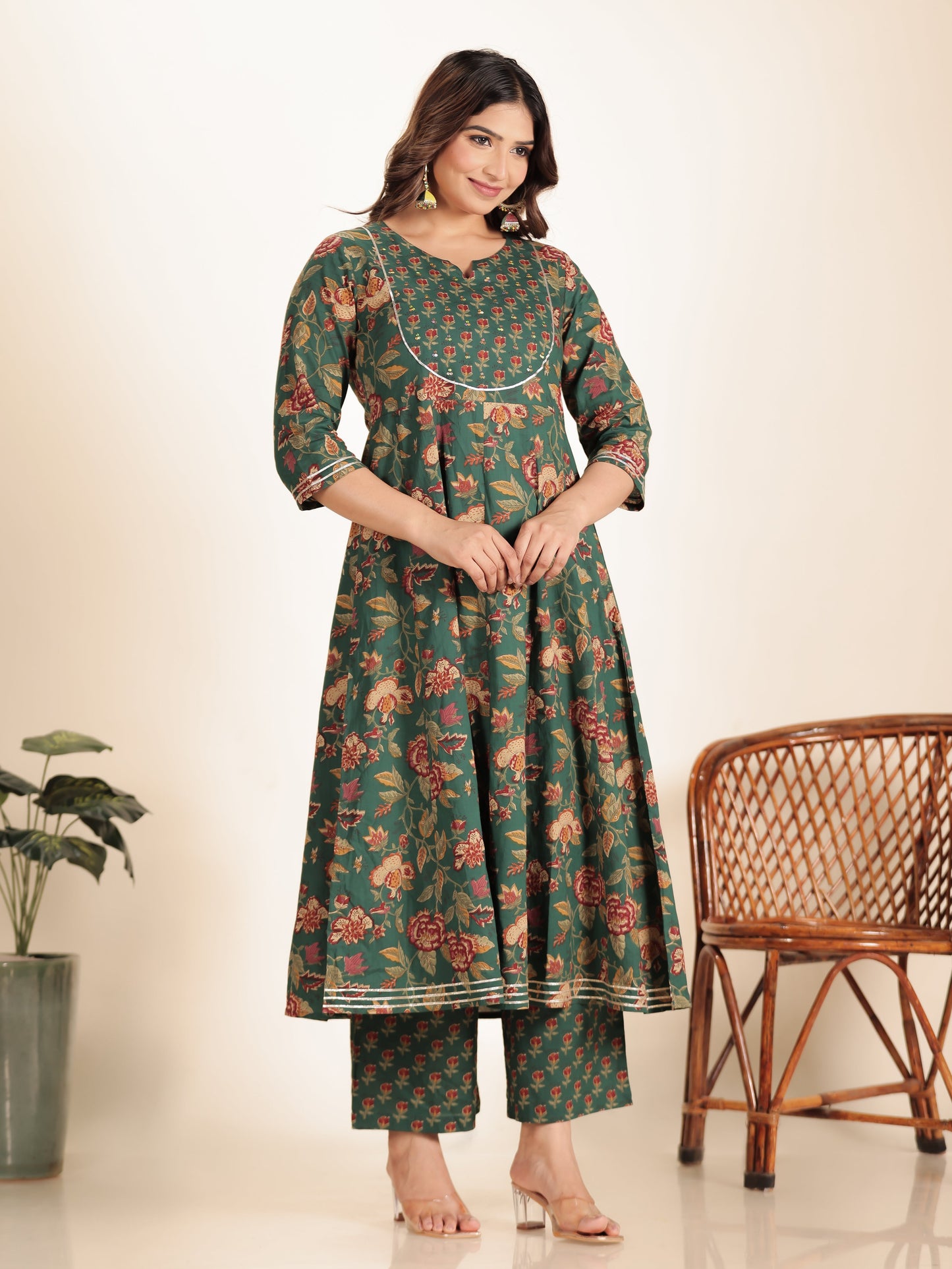 Soft Cotton Floral Kurta