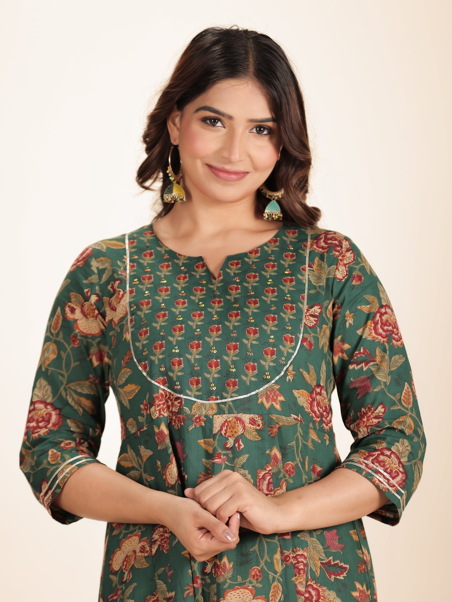 Soft Cotton Floral Kurta