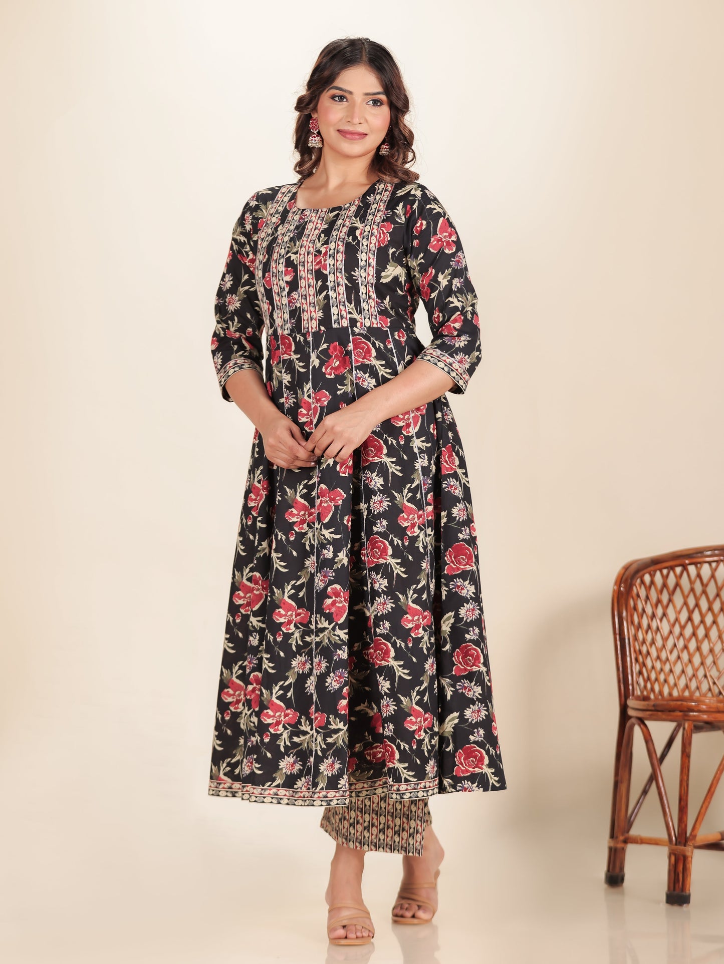 Soft Cotton Floral Kurta