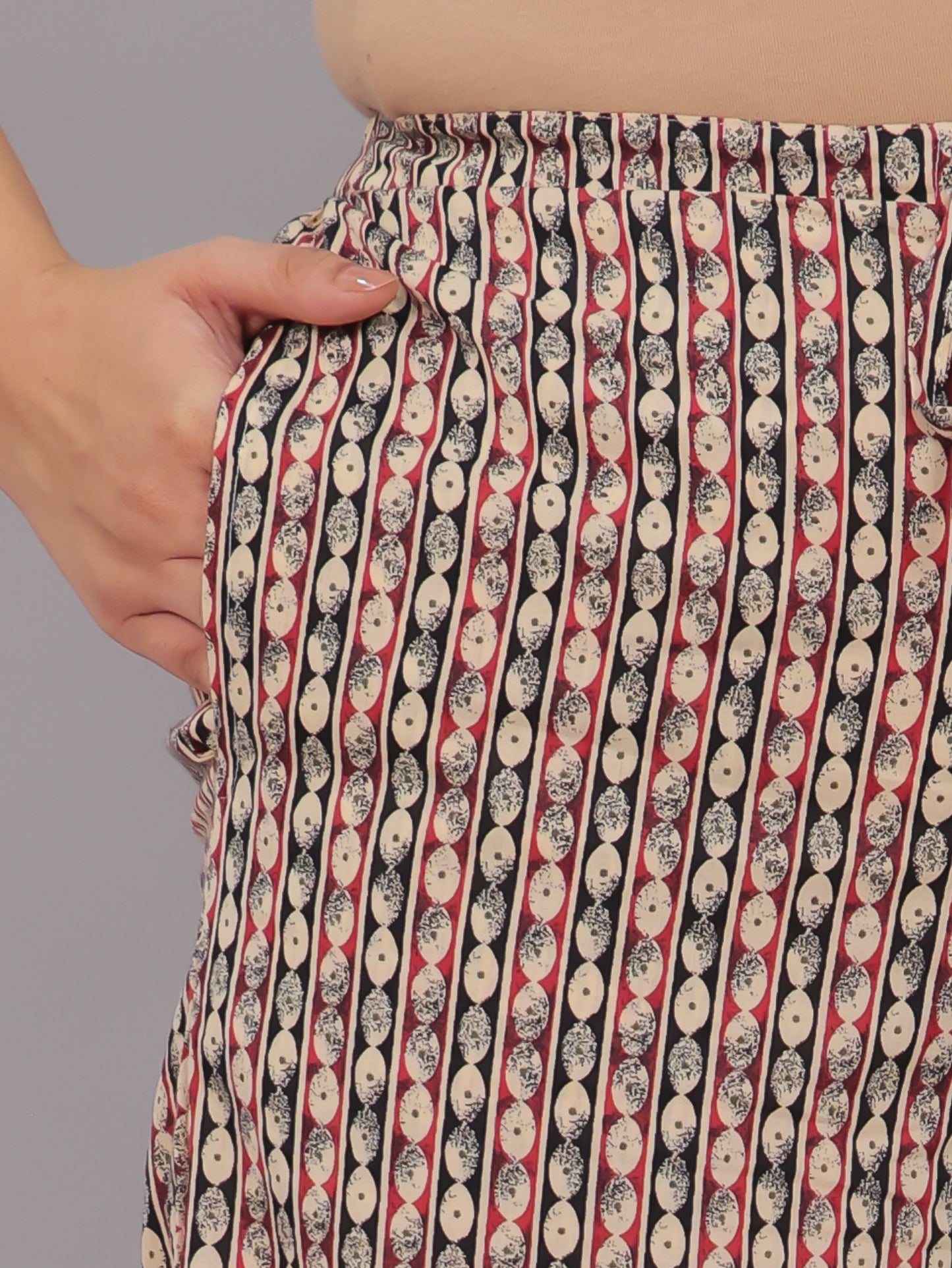 Soft Cotton Floral Flared Black Kurta