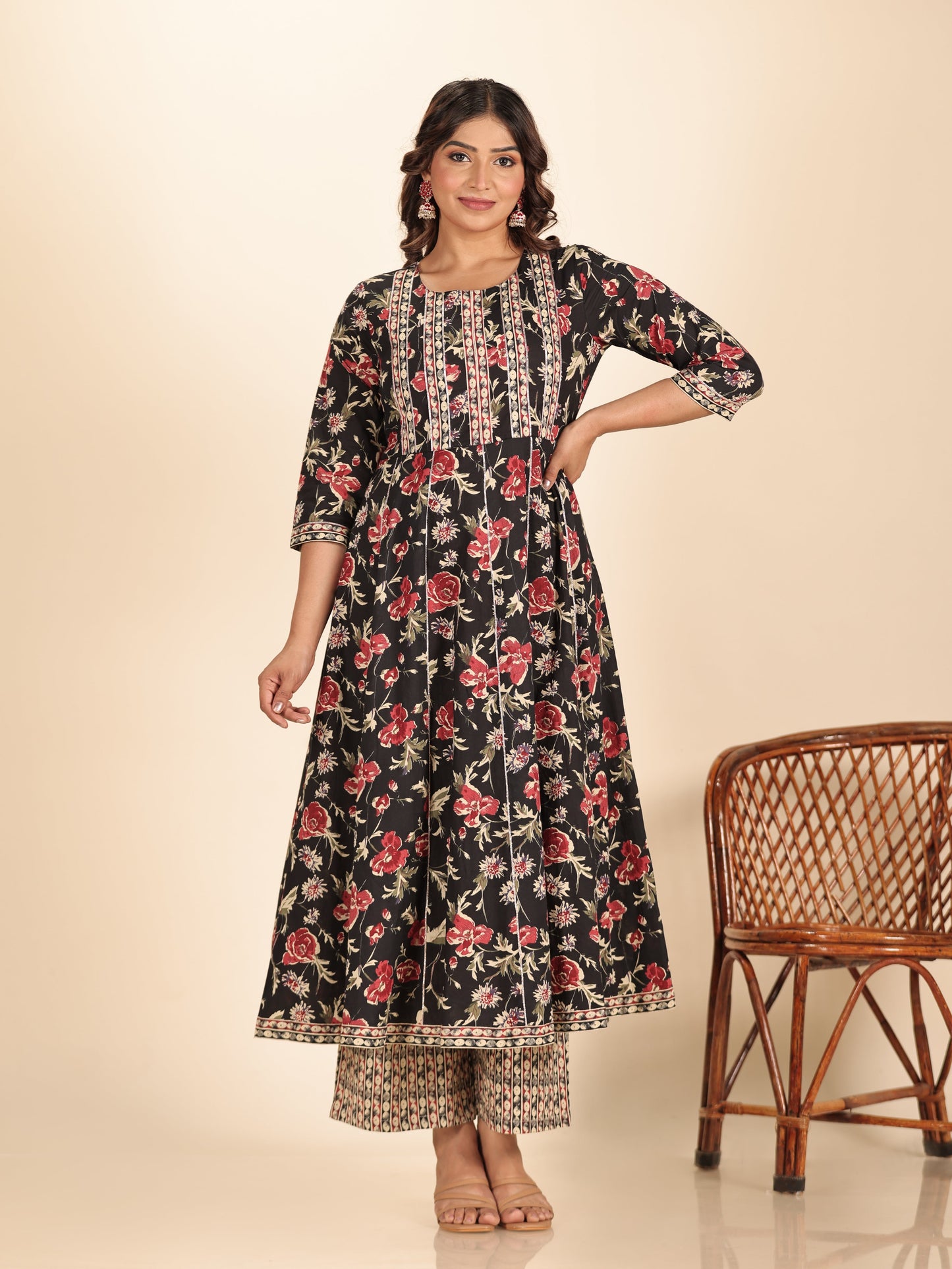 Soft Cotton Floral Kurta