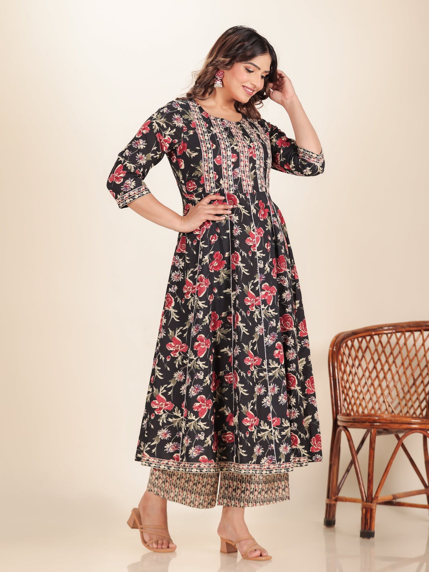 Soft Cotton Floral Kurta