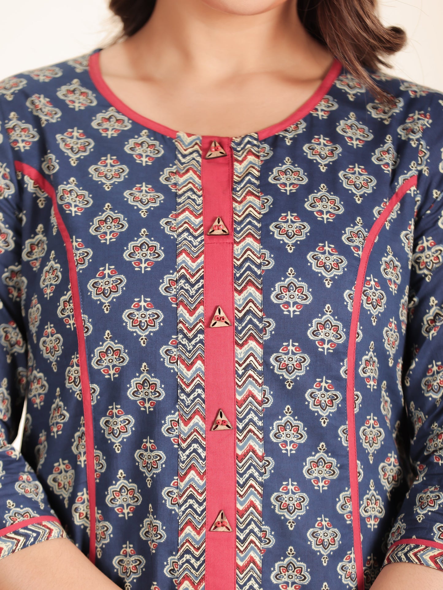 Soft Cotton Geometric Kurta