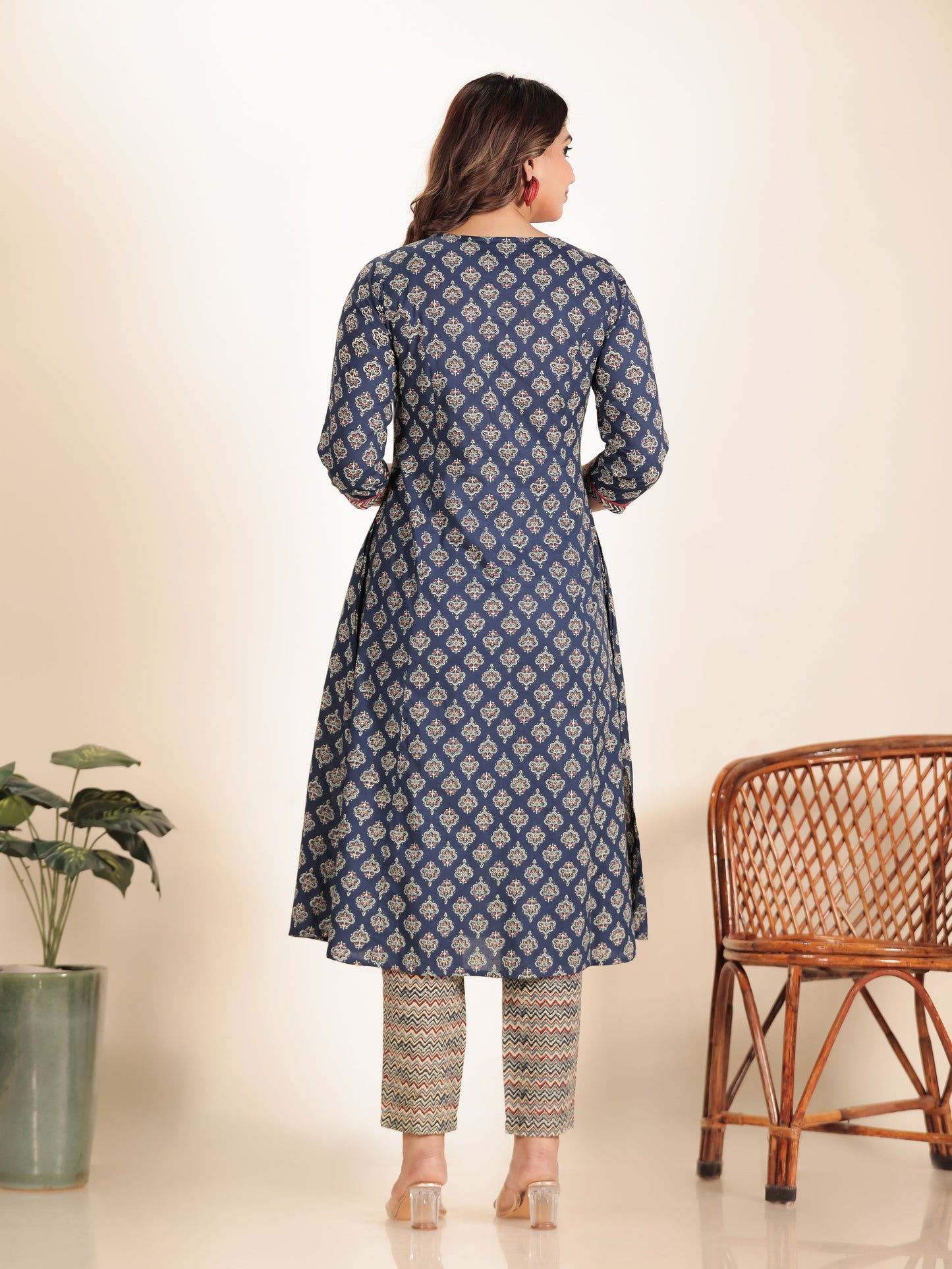 Soft Cotton Geometric Kurta