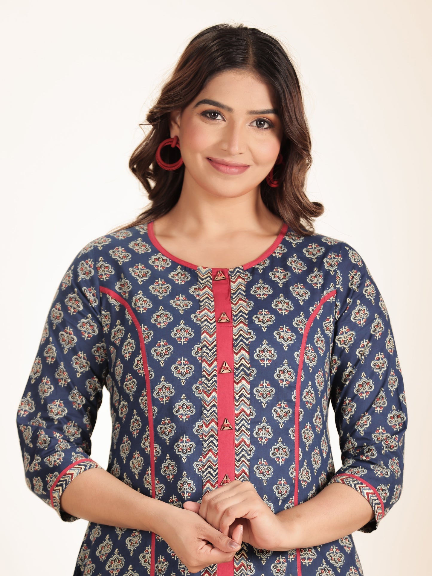 Soft Cotton Geometric Kurta