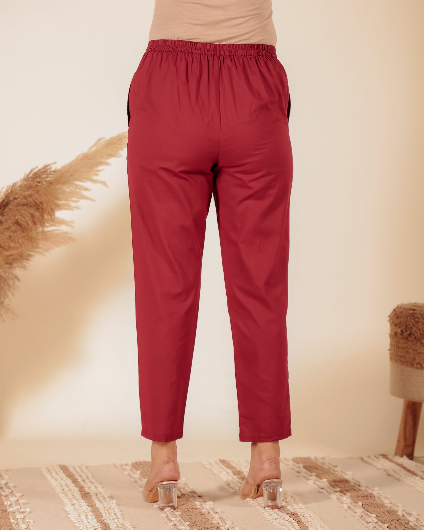 Soft Cotton Solid A-line Maroon Kurta