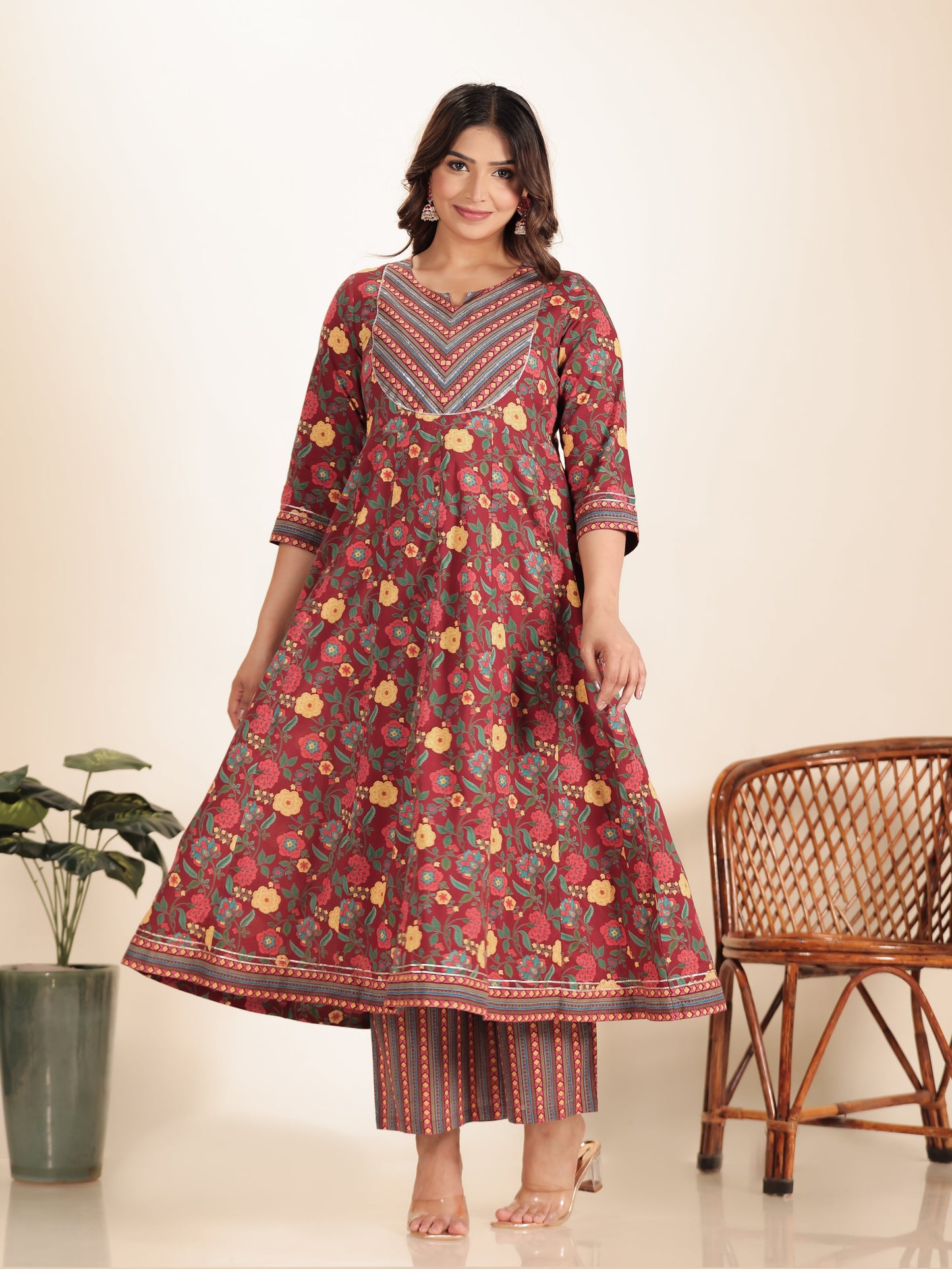 Soft Cotton Floral Kurta